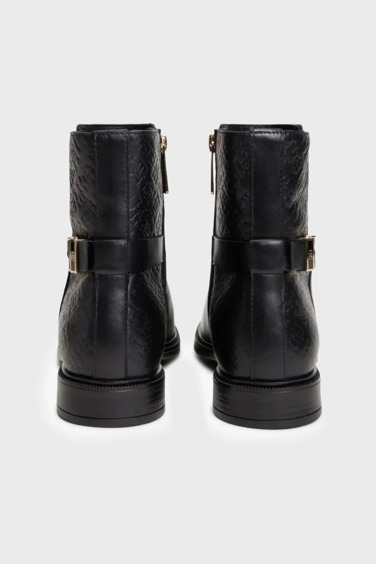 Tommy Hilfiger Deri Fermuarlı Kadın Bot FW0FW09672 BDS Siyah - 4