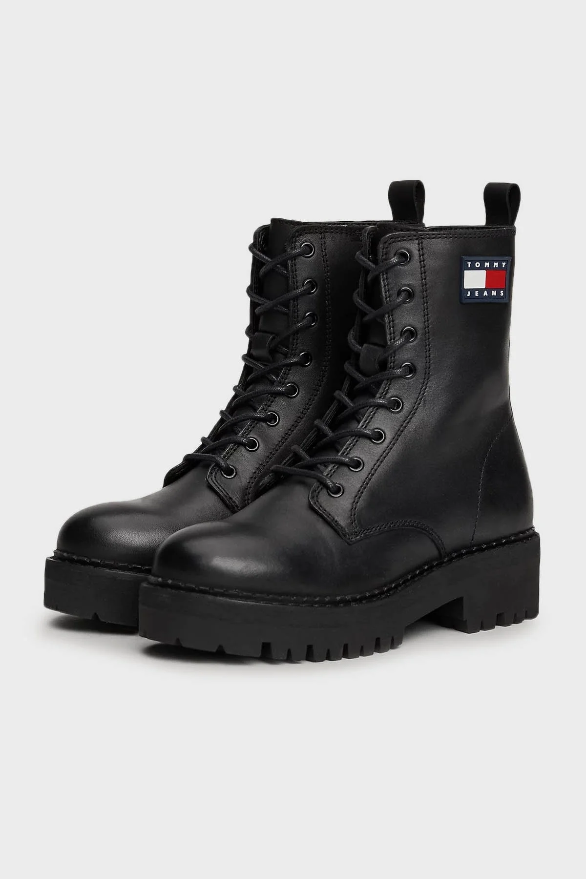 Tommy Hilfiger Deri Fermuarlı Postal Bayan Bot EN0EN02628 BDS SİYAH - 3