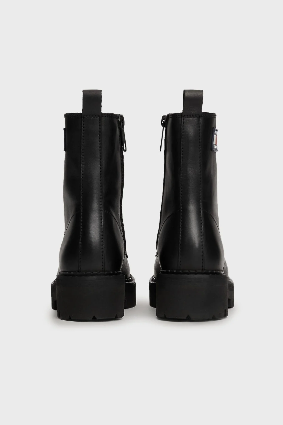 Tommy Hilfiger Deri Fermuarlı Postal Bayan Bot EN0EN02628 BDS SİYAH - 5