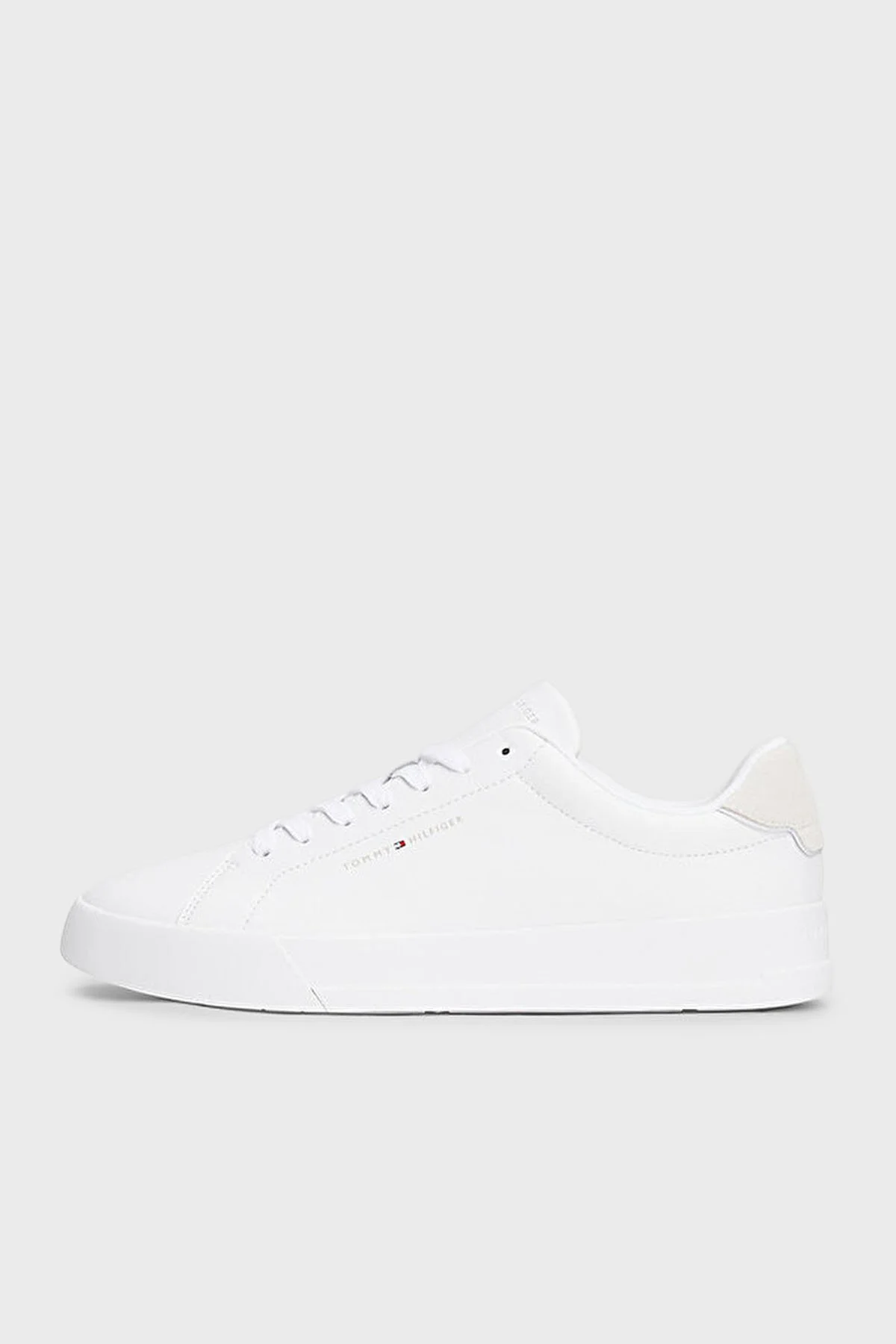 Tommy Hilfiger Deri Karışımlı Logolu Sneaker Erkek Ayakkabı FM0FM05367 YBS BEYAZ - 2