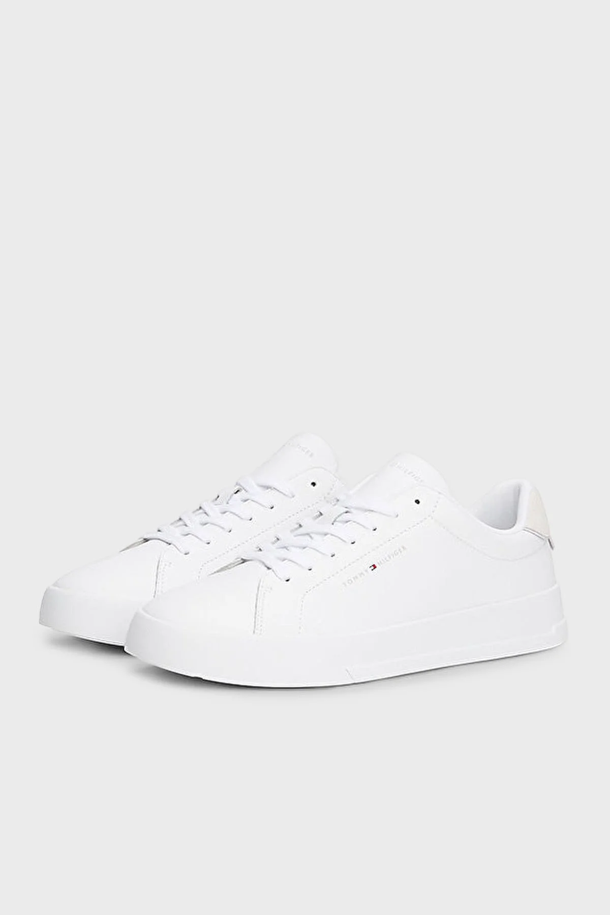 Tommy Hilfiger Deri Karışımlı Logolu Sneaker Erkek Ayakkabı FM0FM05367 YBS BEYAZ - 3