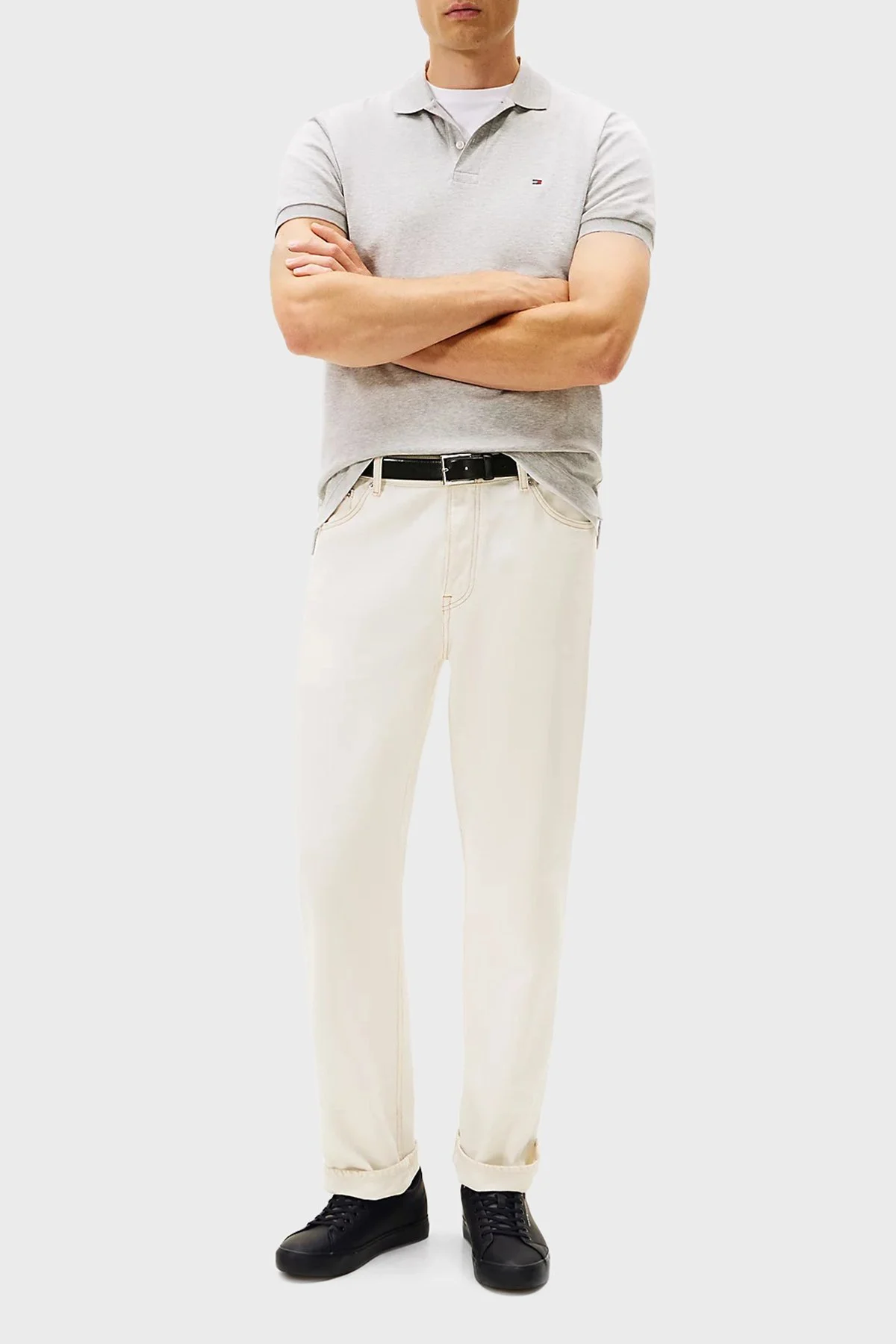 Tommy Hilfiger Deri Karışımlı Logolu Sneaker Erkek Ayakkabı FM0FM05511 BDS SİYAH - 2