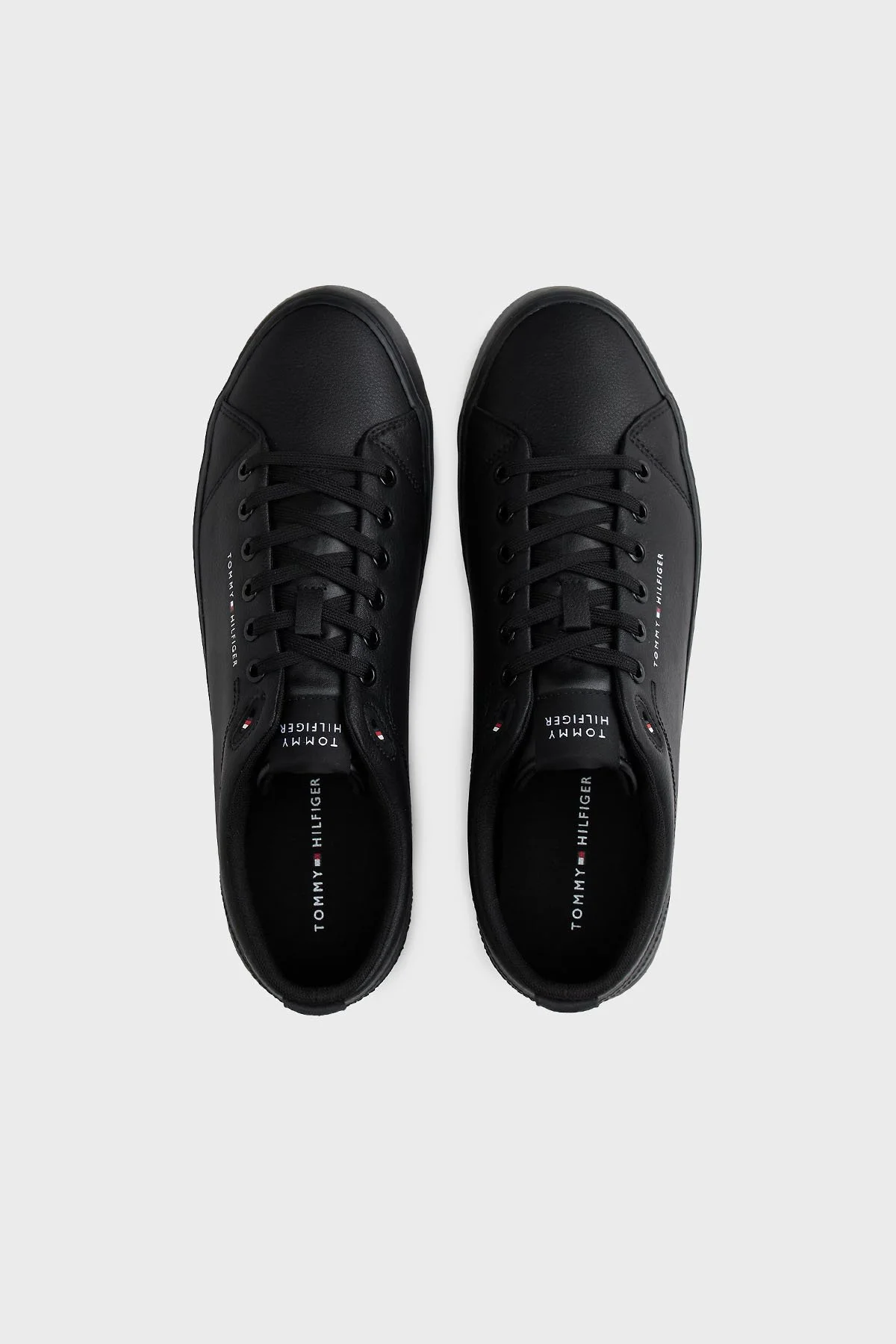 Tommy Hilfiger Deri Karışımlı Logolu Sneaker Erkek Ayakkabı FM0FM05511 BDS SİYAH - 4