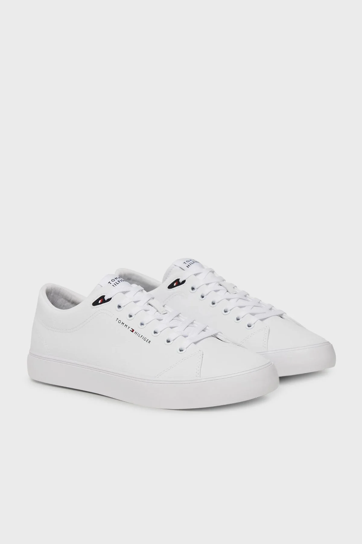 Tommy Hilfiger Deri Karışımlı Logolu Sneaker Erkek Ayakkabı FM0FM05511 YBS BEYAZ - 8