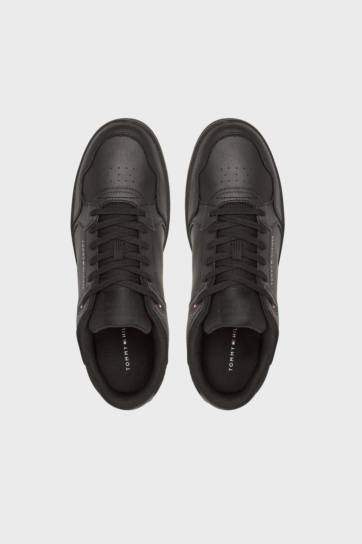 Tommy Hilfiger Deri Karışımlı Logolu Sneaker Erkek Ayakkabı FM0FM05518 BDS SİYAH - 9