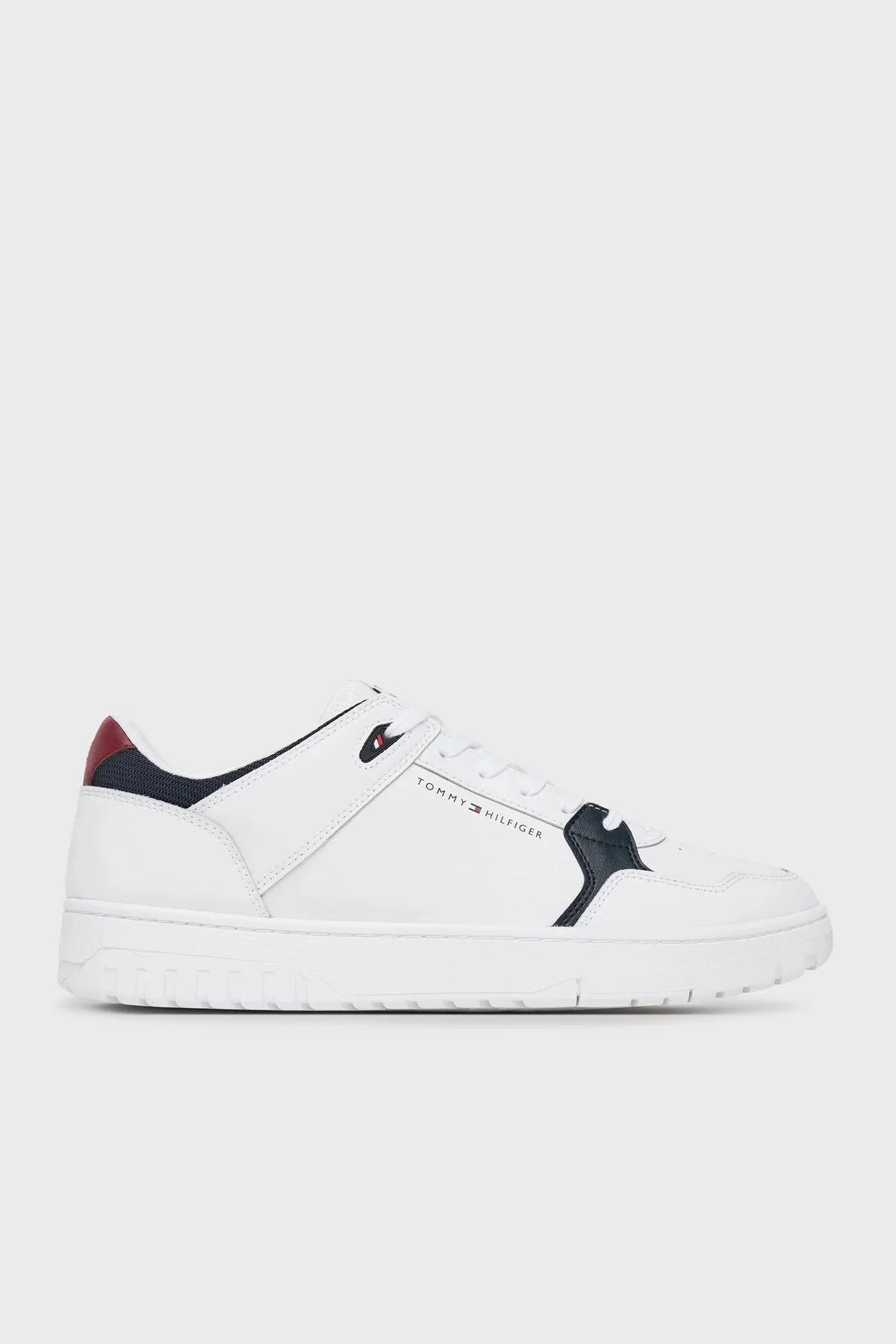 Tommy Hilfiger Deri Karışımlı Logolu Sneaker Erkek Ayakkabı FM0FM05518 YBS BEYAZ - 1