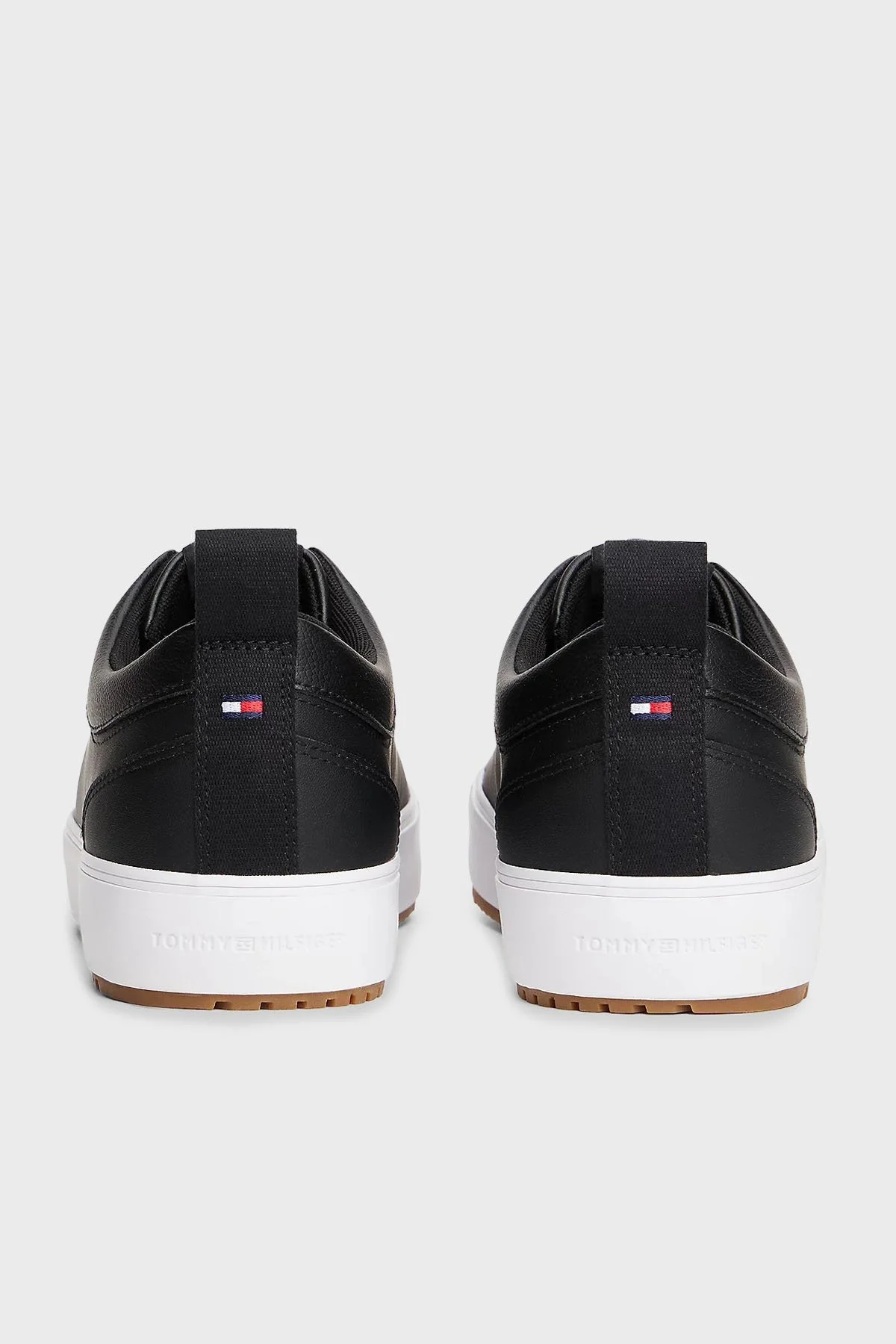Tommy Hilfiger Deri Karışımlı Logolu Sneaker Erkek Ayakkabı FM0FM05625 BDS SİYAH - 5
