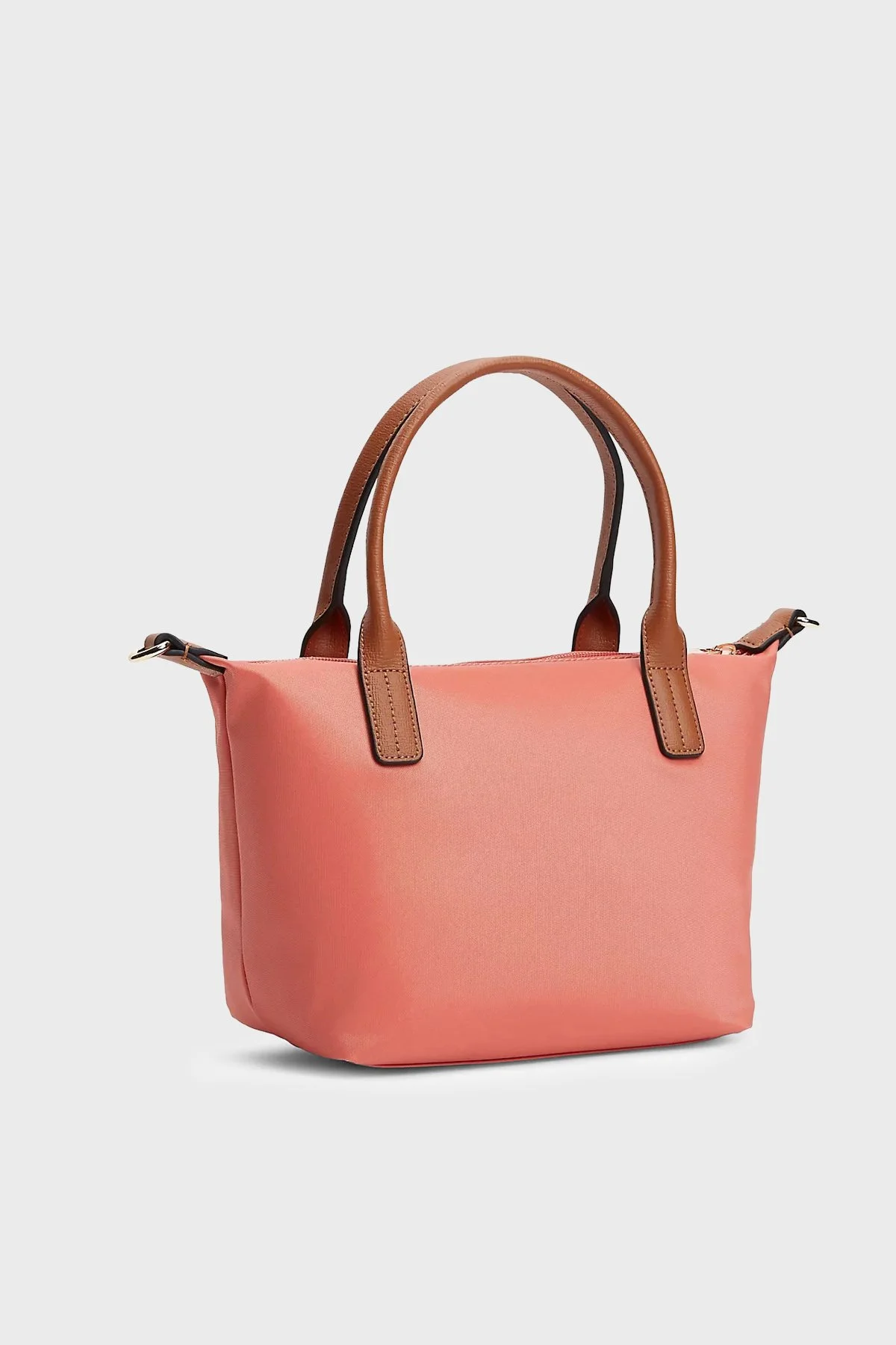 Tommy Hilfiger Deri Karışımlı Sabit Askılı Bayan Çanta AW0AW17709 TJ8 PEMBE - 3