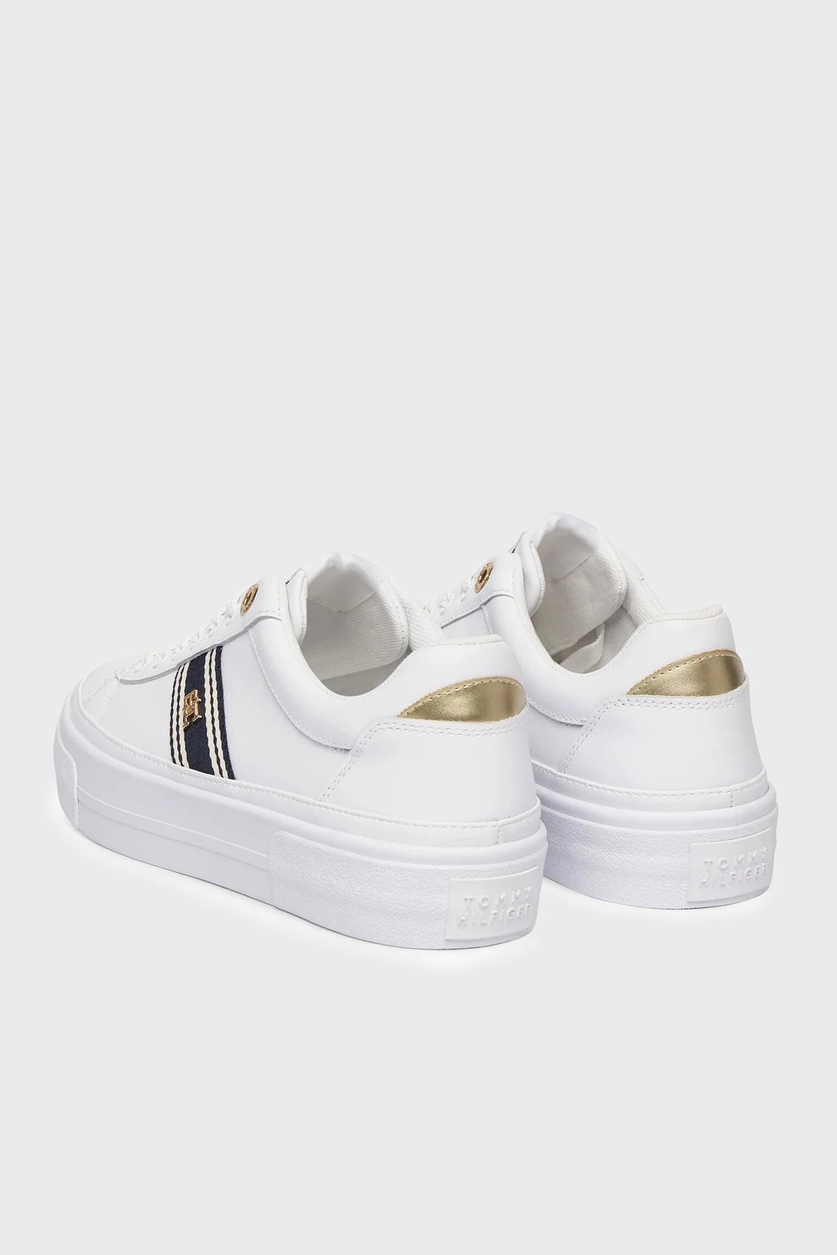 Tommy Hilfiger Deri Karışımlı Sneaker Kadın Ayakkabı FW0FW09353 YBS BEYAZ - 4