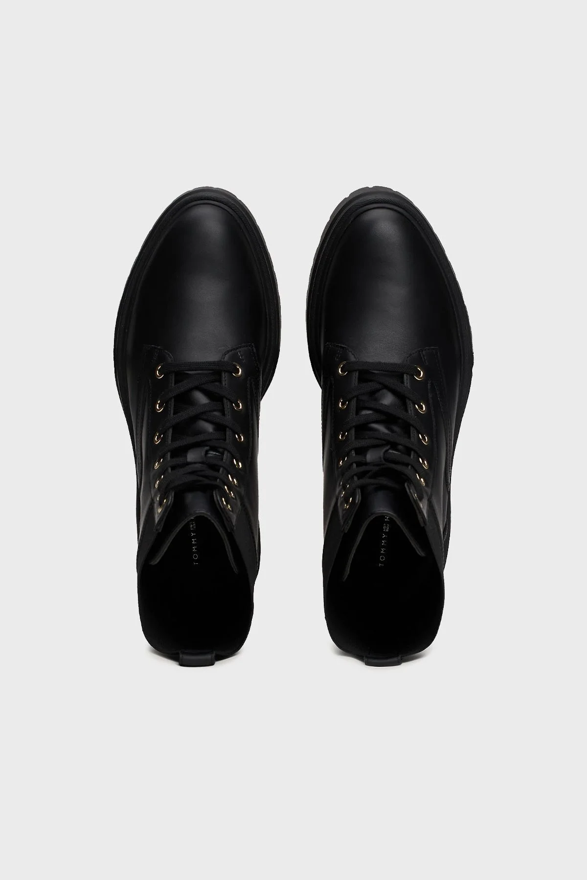 Tommy Hilfiger Deri Kramponlu Bayan Bot FW0FW08440 BDS SİYAH - 5