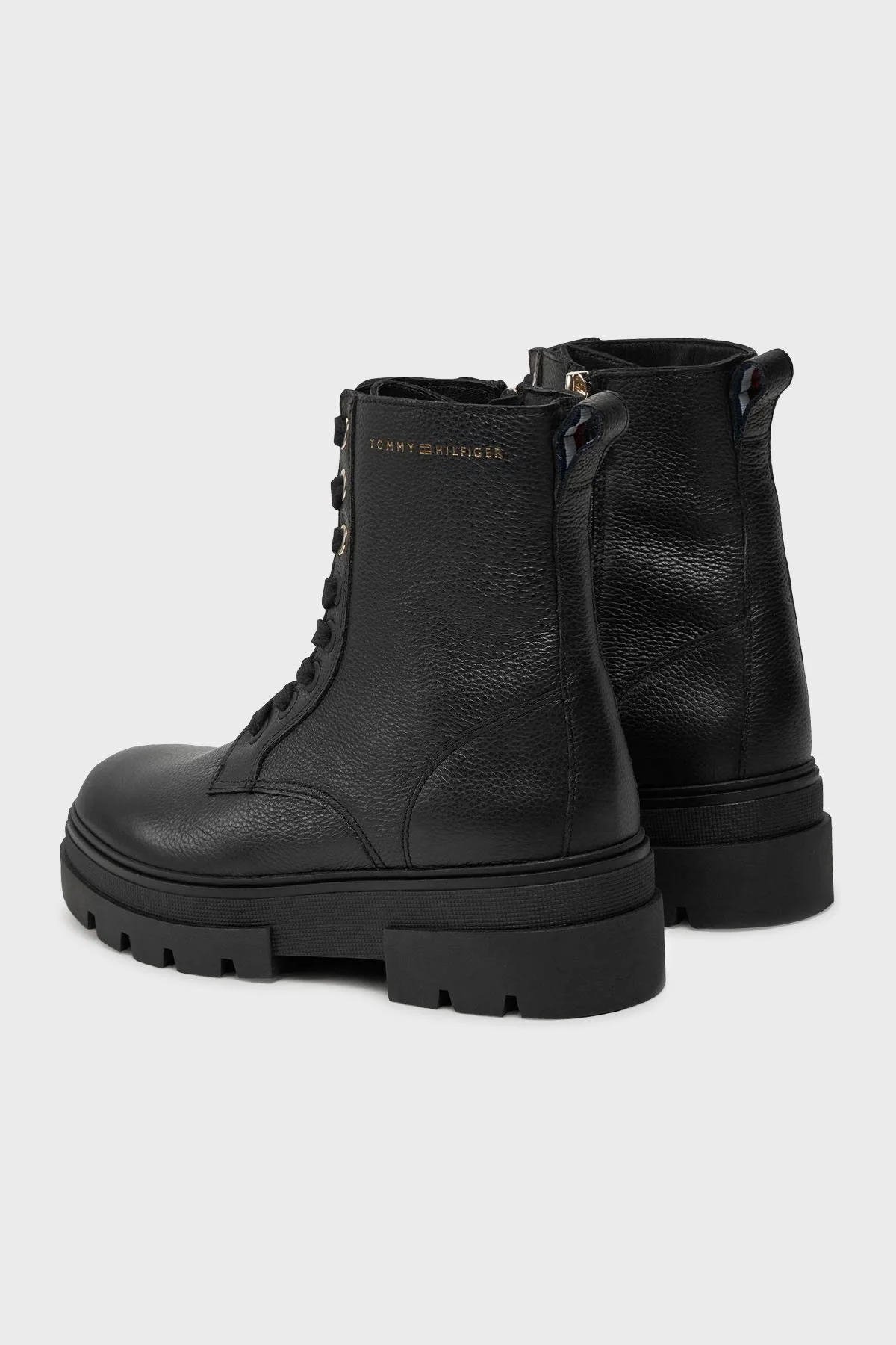 Tommy Hilfiger Deri Logolu Bayan Bot FW0FW08160 BDS SİYAH - 3