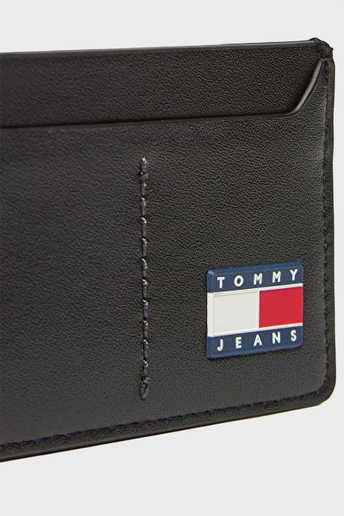 Tommy Hilfiger Deri Logolu Dikiş Detaylı Erkek Kartlık AM0AM13410 BDS SİYAH - 3