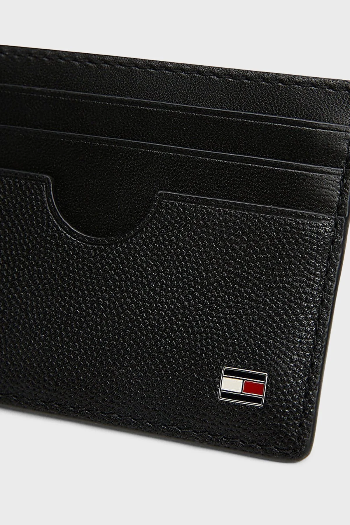 Tommy Hilfiger Deri Logolu Erkek Kartlık AM0AM13517 BDS SİYAH - 3