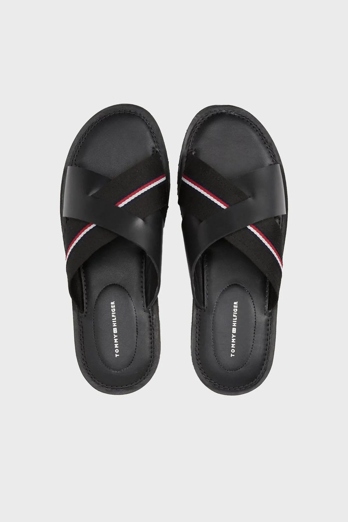 Tommy Hilfiger Deri Logolu Erkek Sandalet FM0FM05415 BDS SİYAH - 4