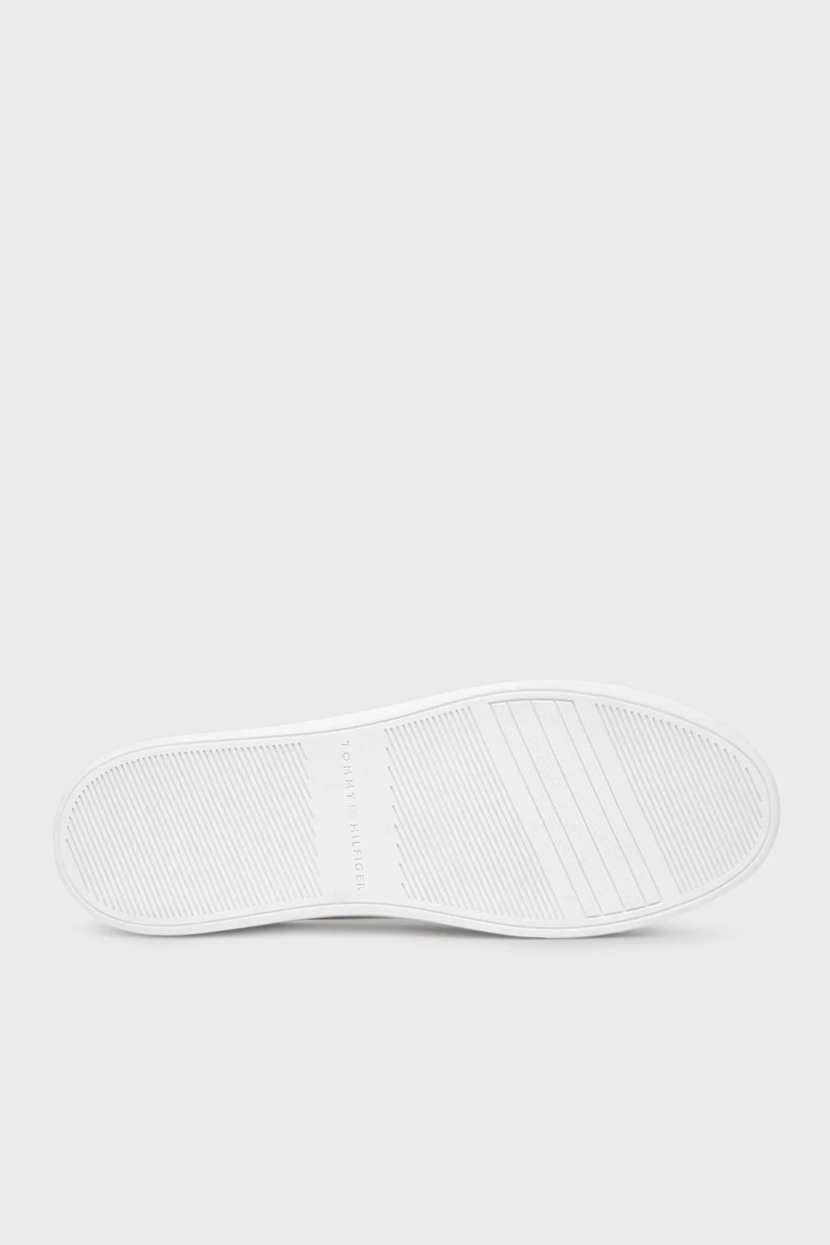 Tommy Hilfiger Deri Logolu Platform Taban Sneaker Kadın Ayakkabı FW0FW08756 0HT BEYAZ - 6
