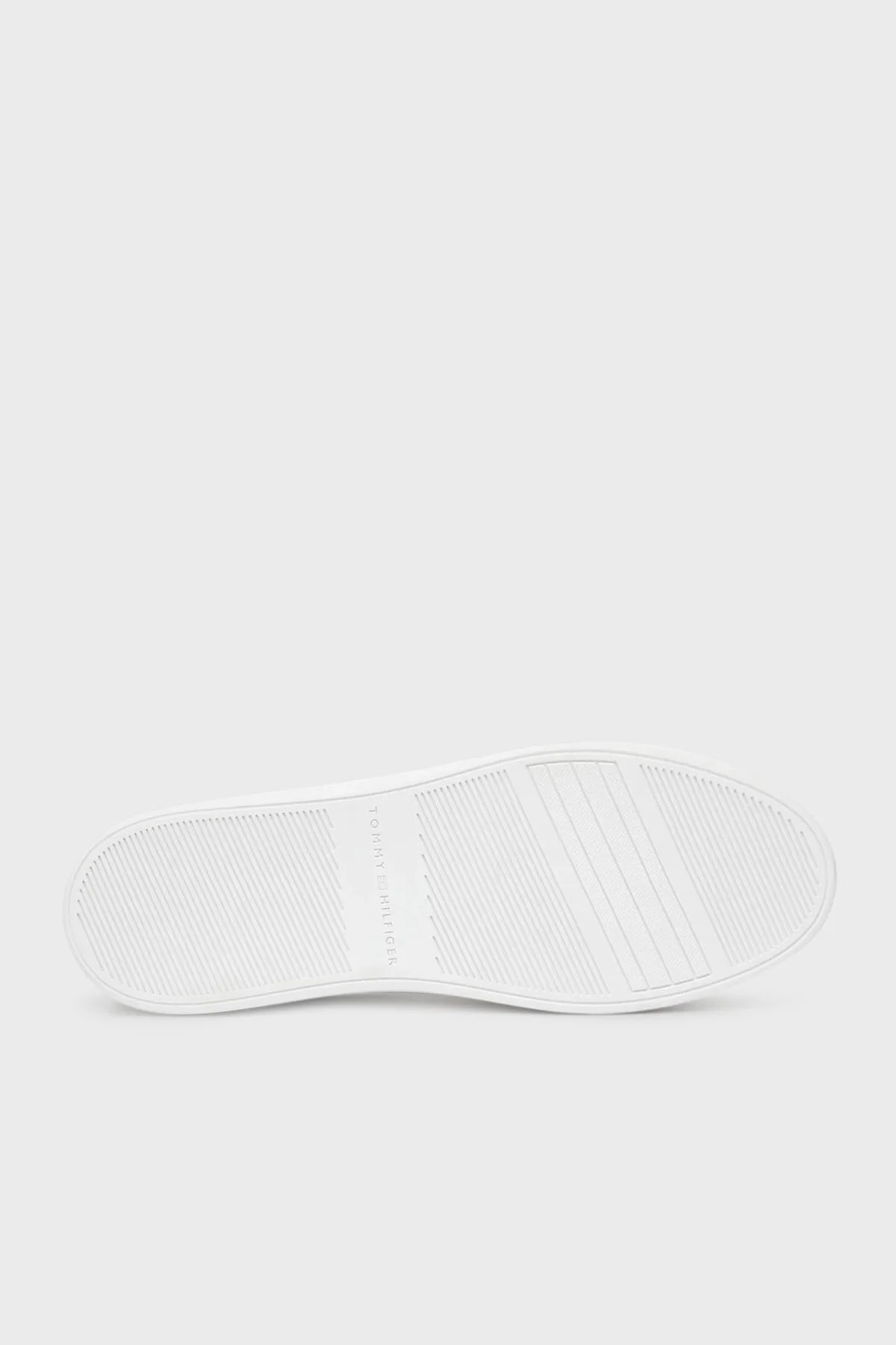 Tommy Hilfiger Deri Logolu Platform Taban Sneaker Bayan Ayakkabı FW0FW08756 BDS SİYAH - 6