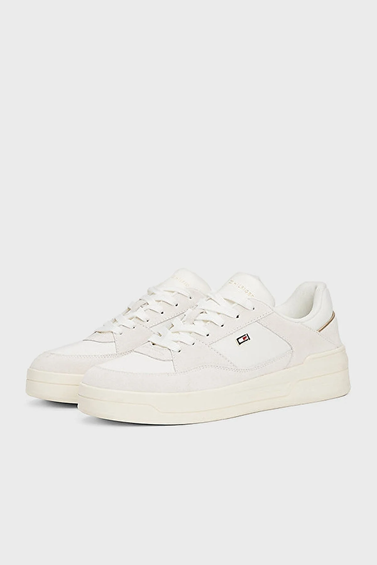 Tommy Hilfiger Deri Logolu Sneaker Bayan Ayakkabı FW0FW08456 YBL BEYAZ - 3