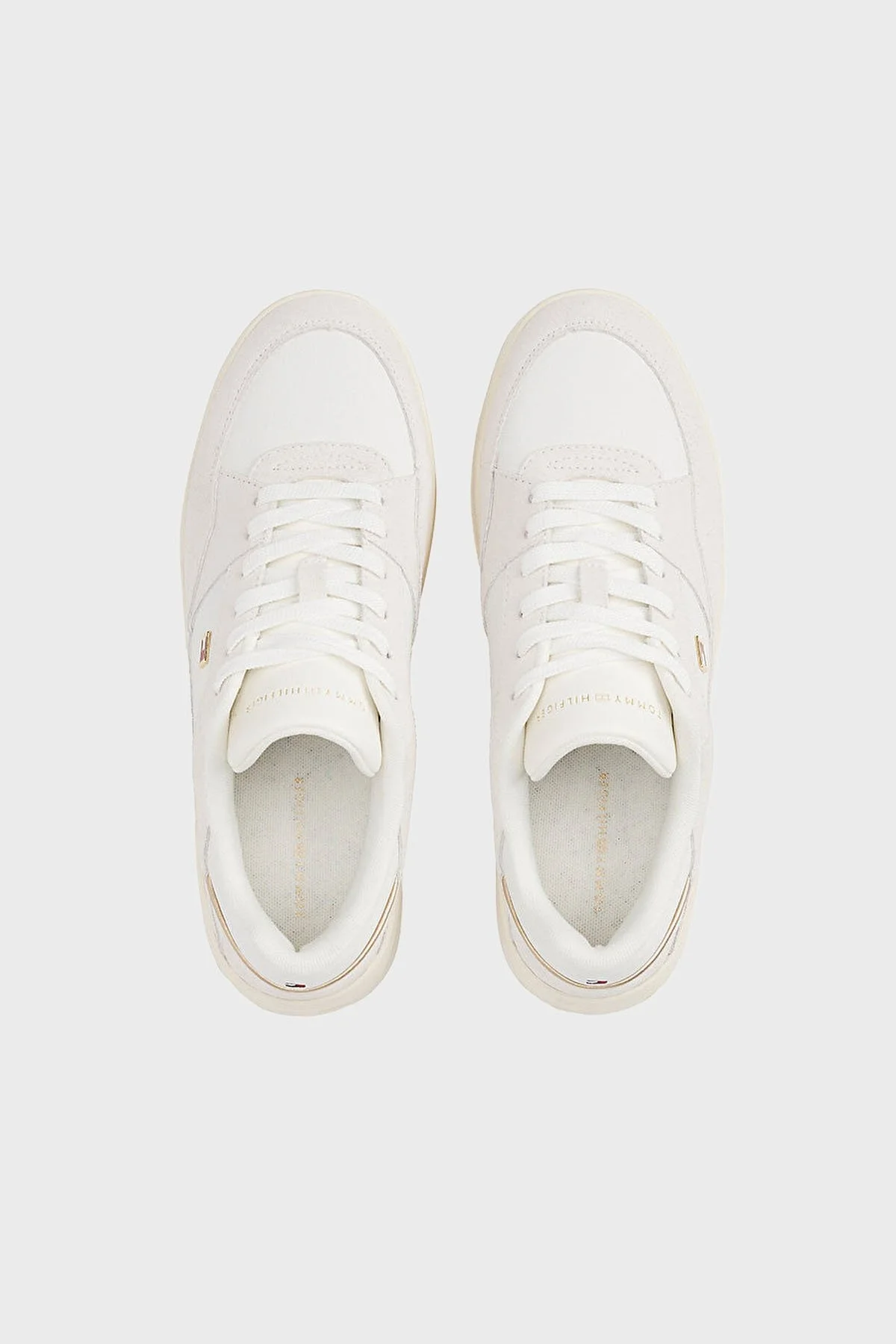 Tommy Hilfiger Deri Logolu Sneaker Bayan Ayakkabı FW0FW08456 YBL BEYAZ - 4