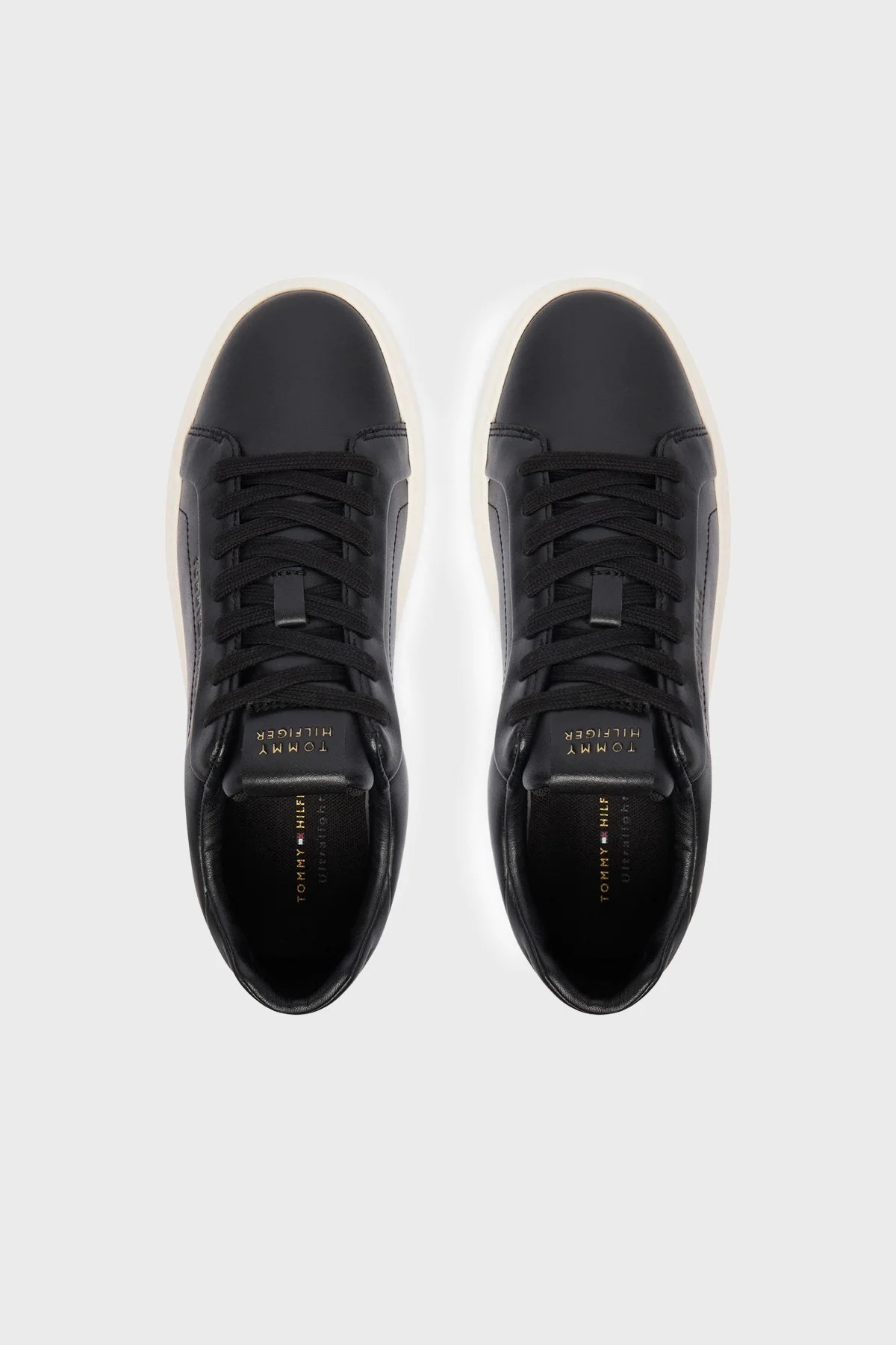Tommy Hilfiger Deri Logolu Sneaker Kadın Ayakkabı FW0FW08949 BDS SİYAH - 4