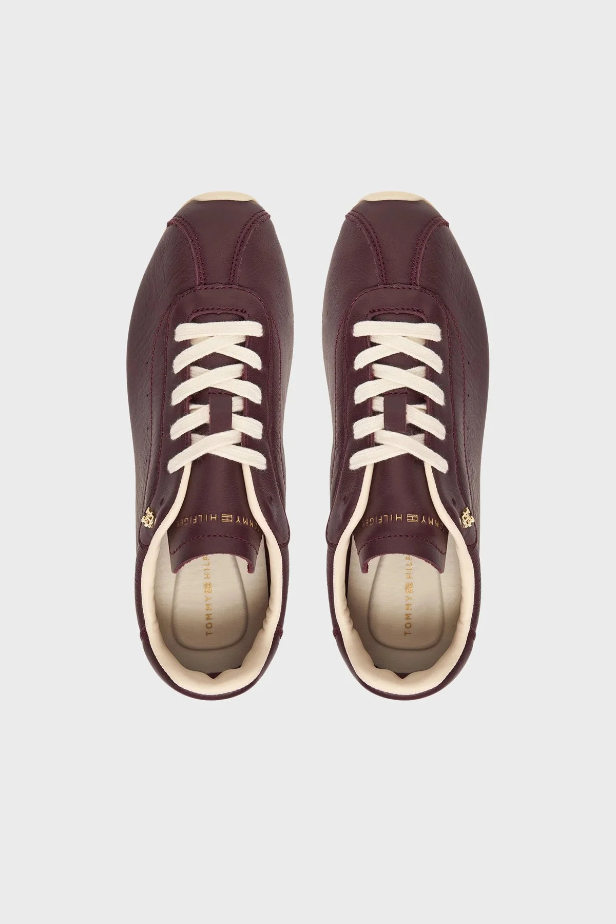Tommy Hilfiger Deri Logolu Sneaker Kadın Ayakkabı FW0FW08951 XI8 KIRMIZI - 3