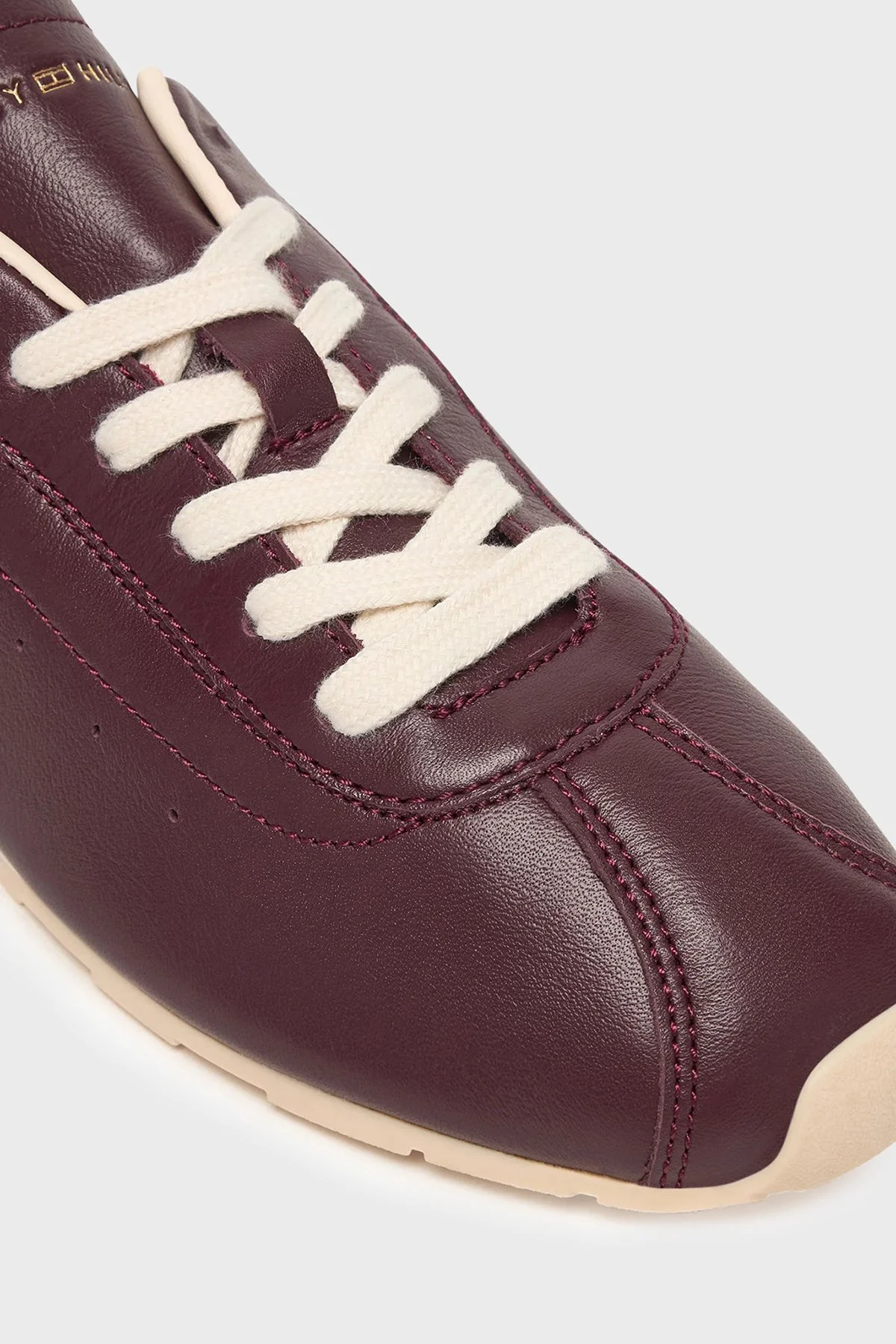 Tommy Hilfiger Deri Logolu Sneaker Kadın Ayakkabı FW0FW08951 XI8 KIRMIZI - 5