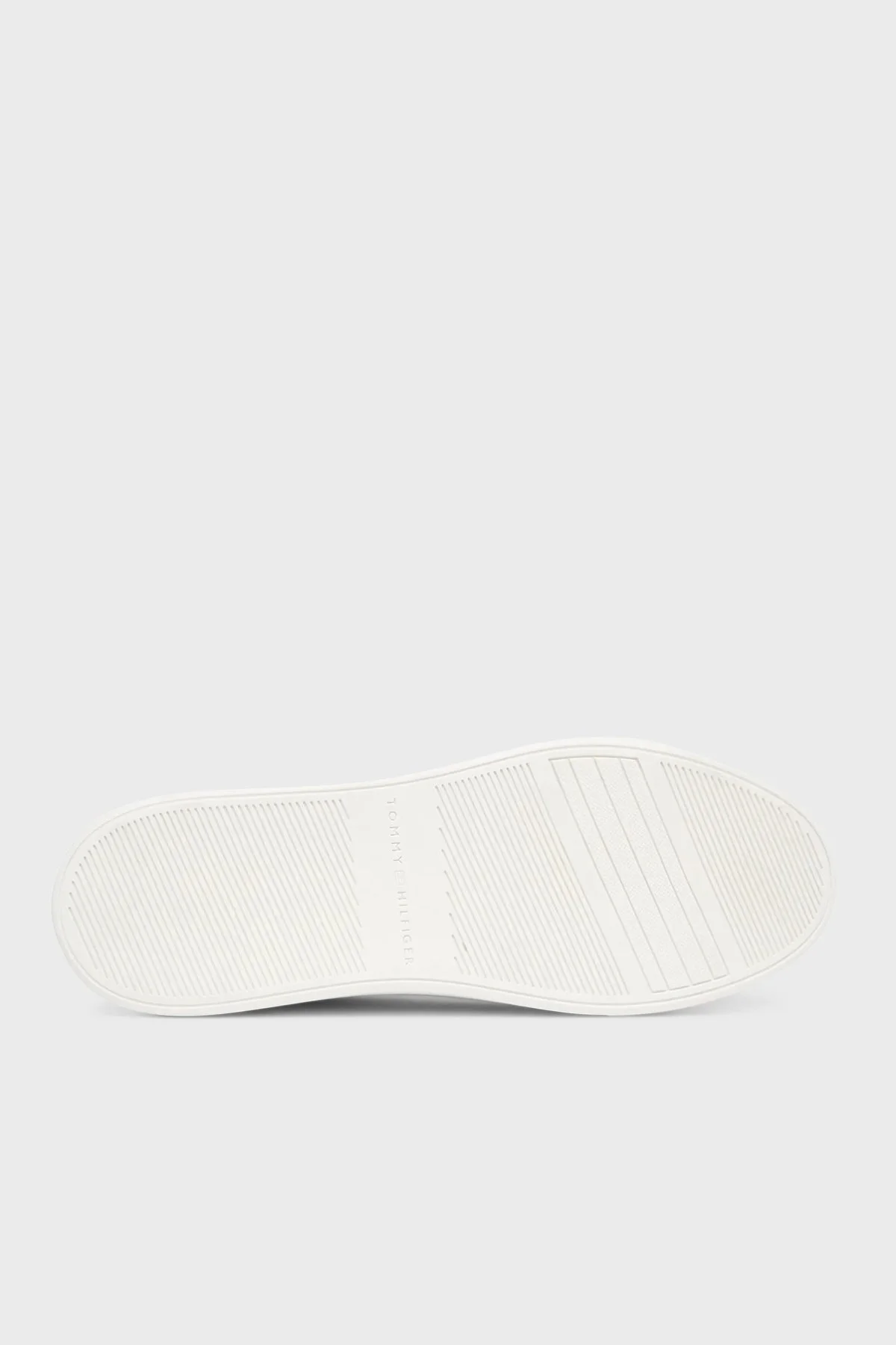 Tommy Hilfiger Deri Logolu Sneaker Kadın Ayakkabı FW0FW09021 0K4 BEYAZ - 5