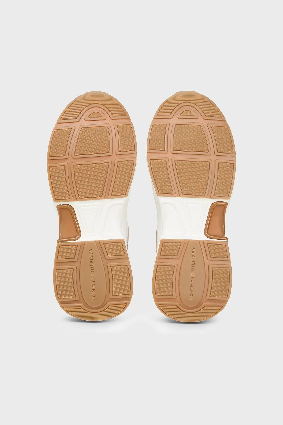 Tommy Hilfiger Deri Logolu Sneaker Bayan Ayakkabı FW0FW09204 0HU BEYAZ-GOLD - 7