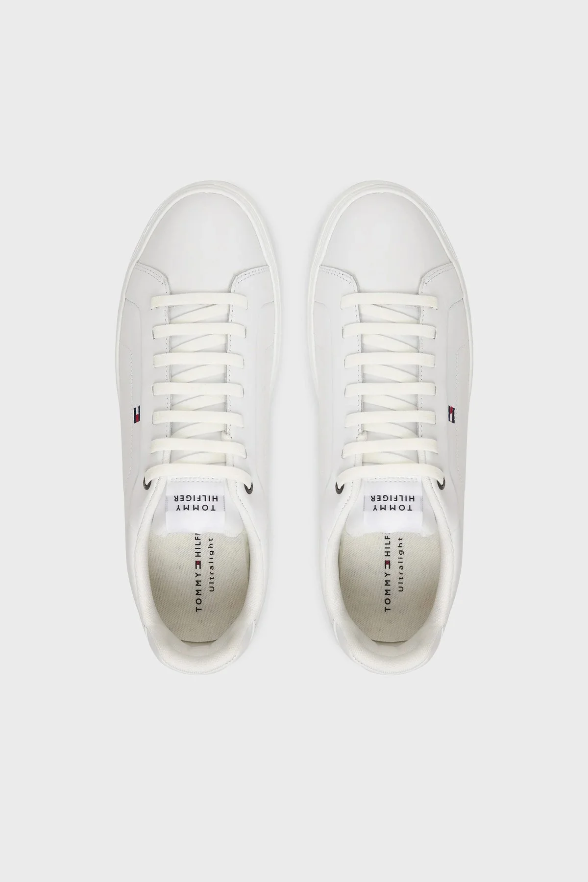 Tommy Hilfiger Deri Logolu Sneaker Erkek Ayakkabı FM0FM05678 YBS BEYAZ - 3