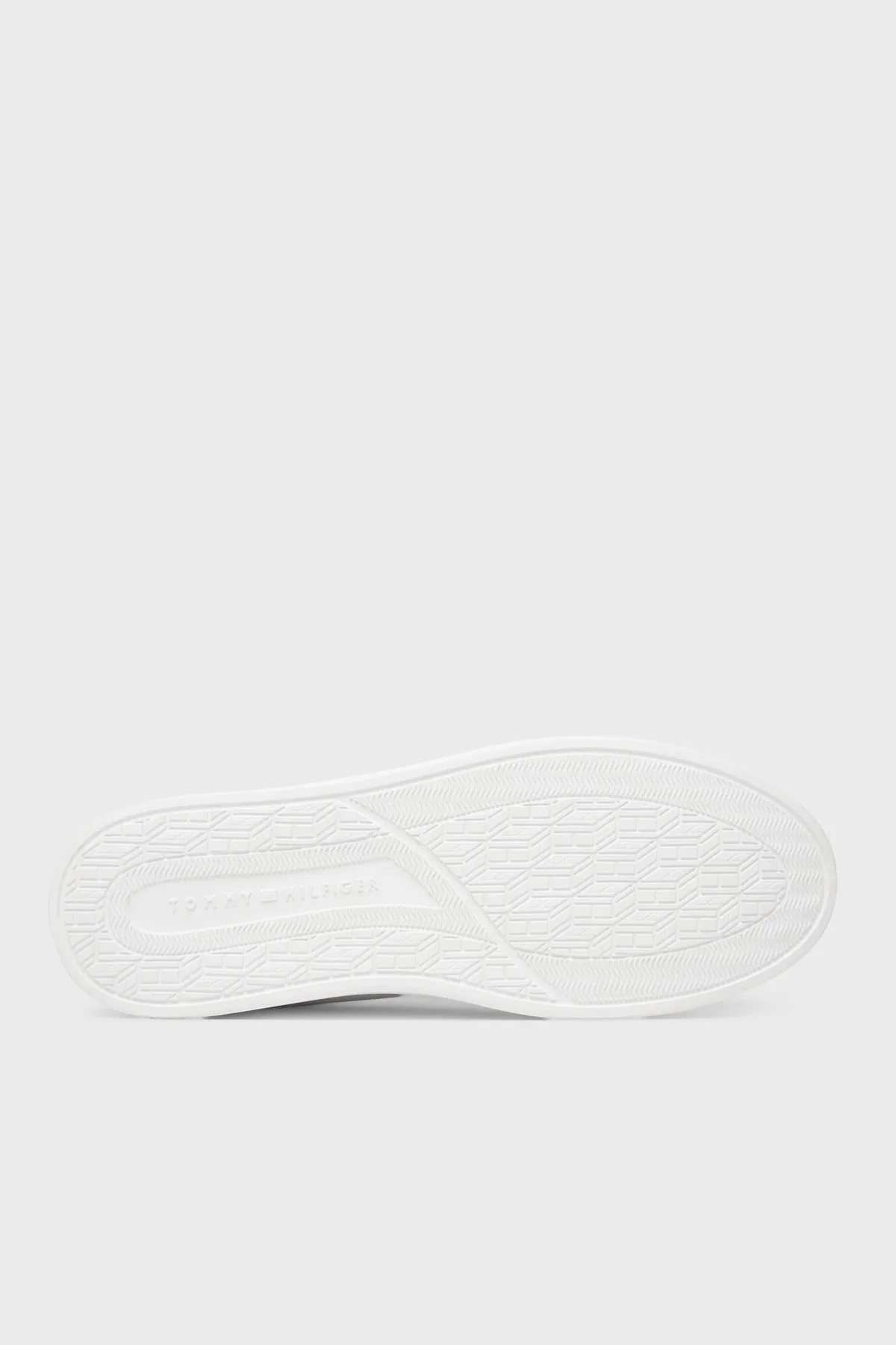 Tommy Hilfiger Deri Logolu Sneaker Erkek Ayakkabı FM0FM05678 YBS BEYAZ - 5