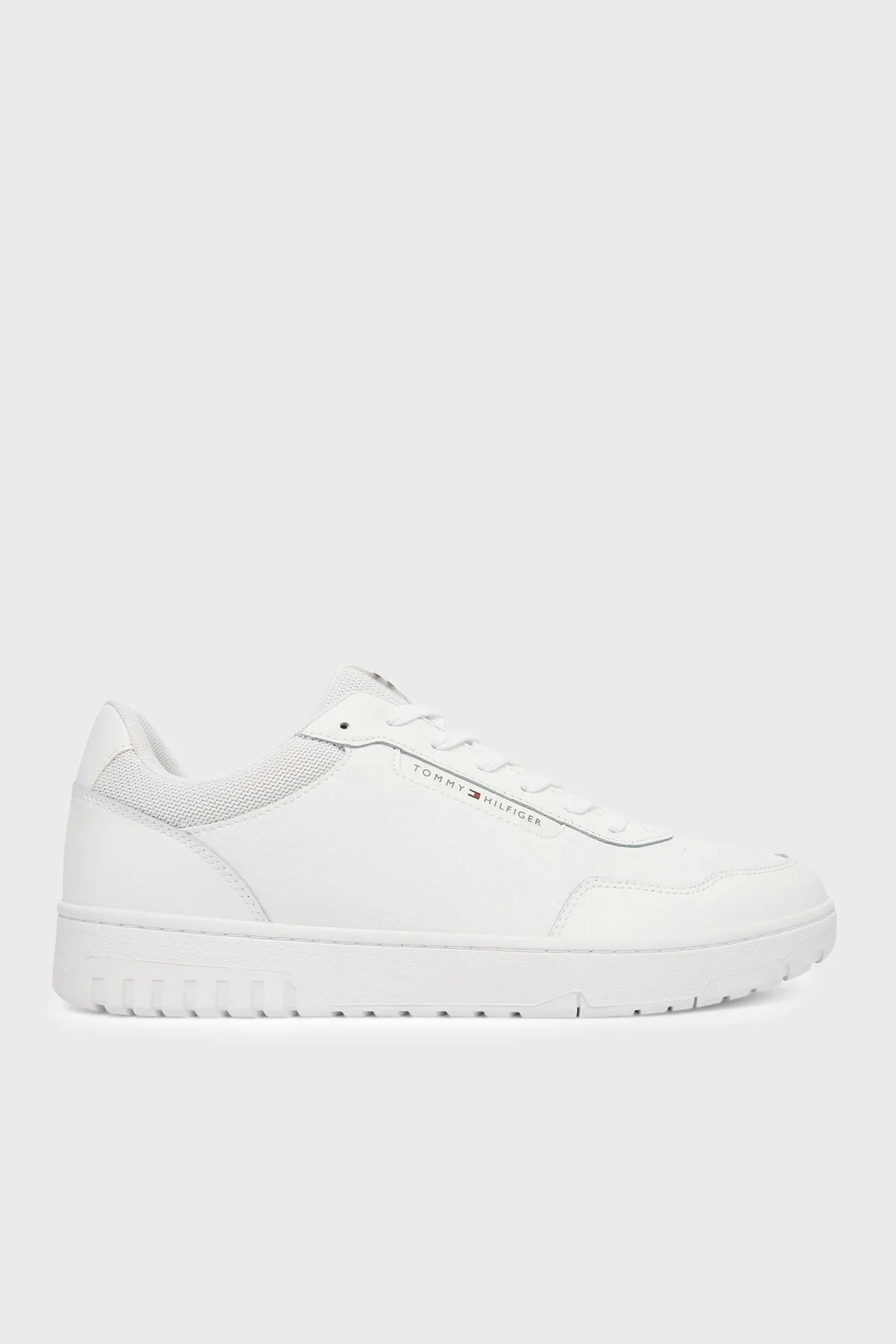 Tommy Hilfiger Deri Logolu Sneaker Erkek Ayakkabı FM0FM05713 YBS BEYAZ - 1