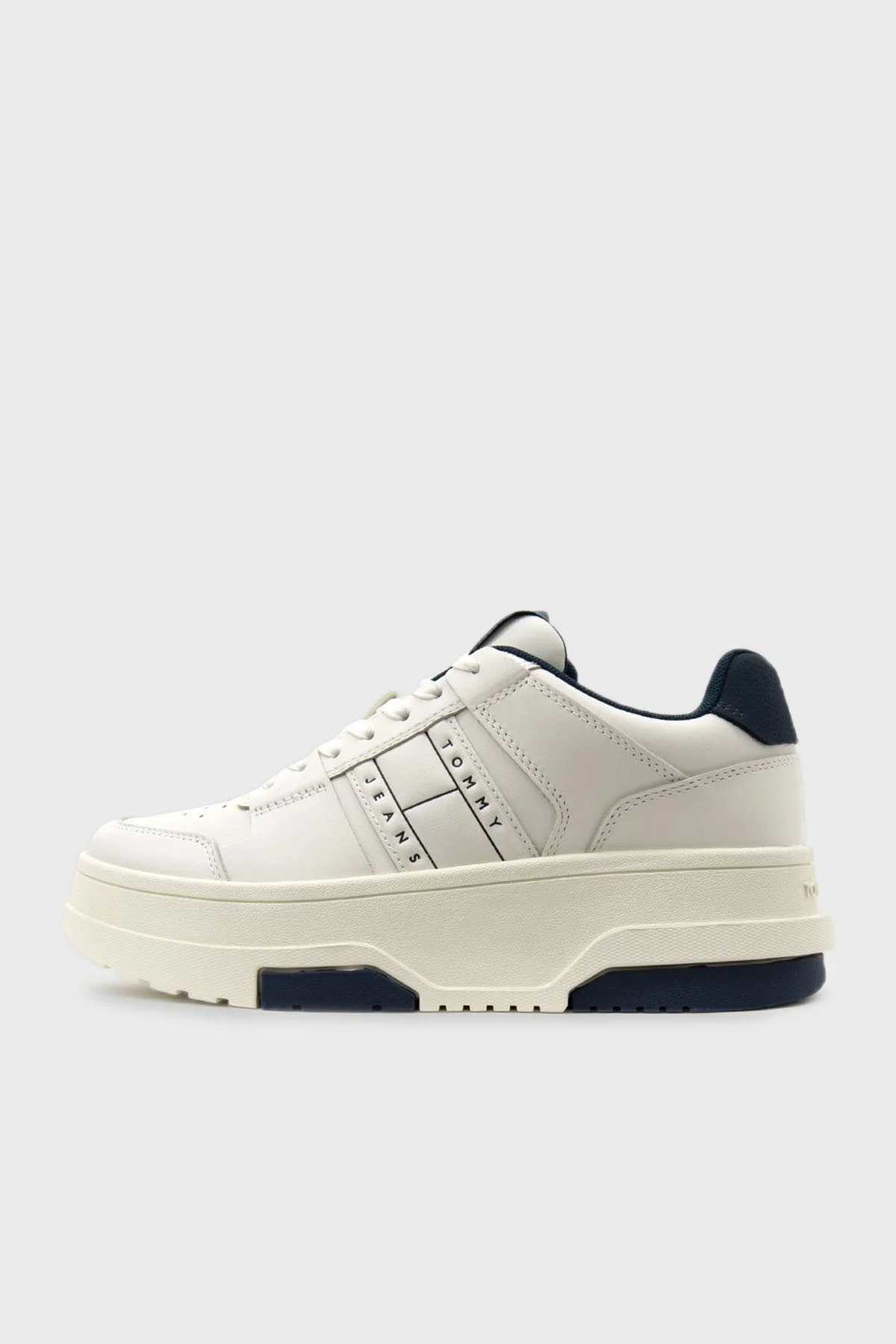 Tommy Hilfiger Deri Platform Sneaker Bayan Ayakkabı EN0EN02592 YBI BEYAZ - 1