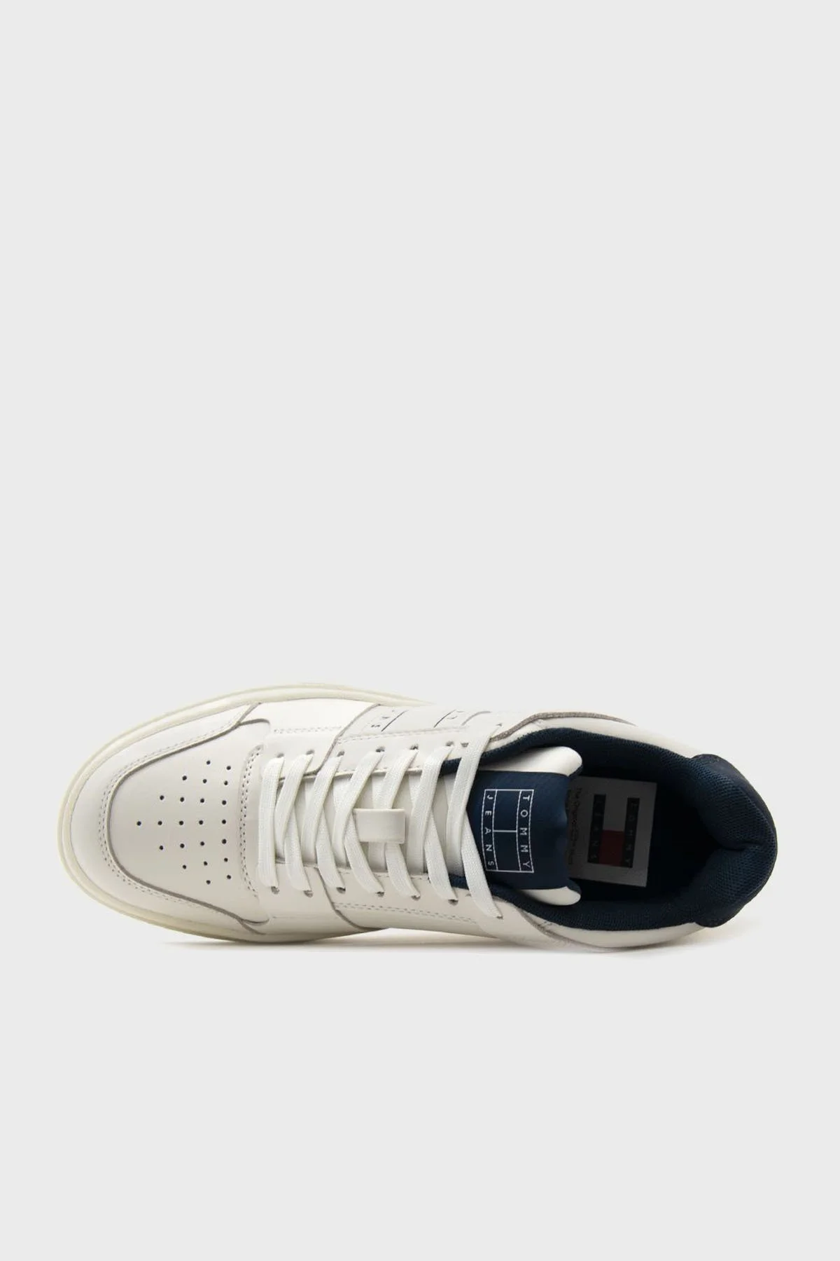 Tommy Hilfiger Deri Platform Sneaker Kadın Ayakkabı EN0EN02592 YBI BEYAZ - 5