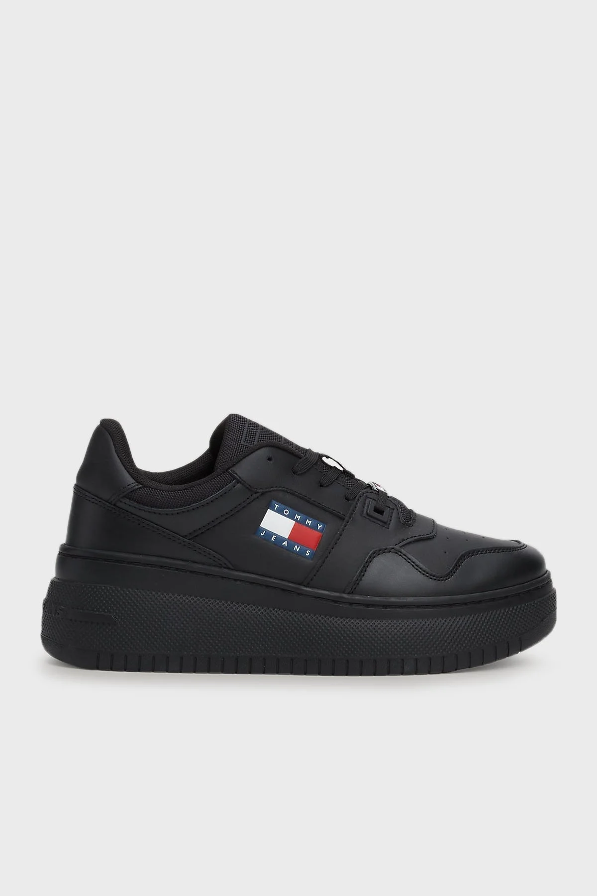 Tommy Hilfiger Deri Sneaker Bayan Ayakkabı EN0EN02506 BDS SİYAH - 1