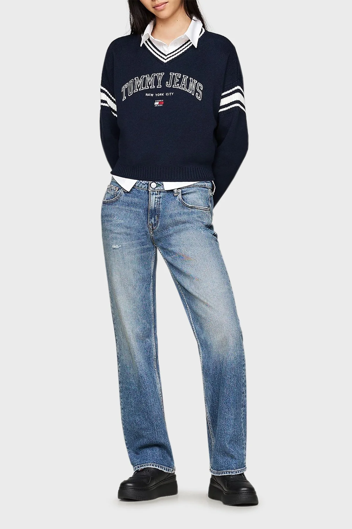 Tommy Hilfiger Deri Sneaker Bayan Ayakkabı EN0EN02506 BDS SİYAH - 2