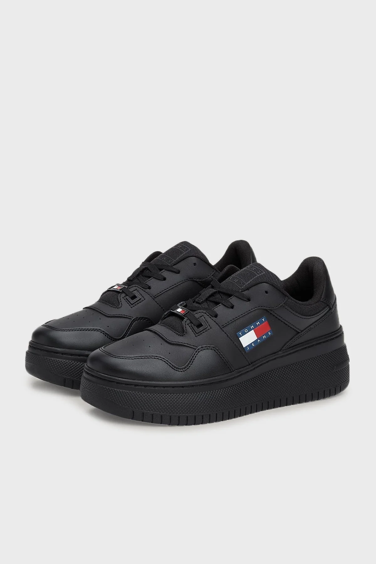 Tommy Hilfiger Deri Sneaker Bayan Ayakkabı EN0EN02506 BDS SİYAH - 4