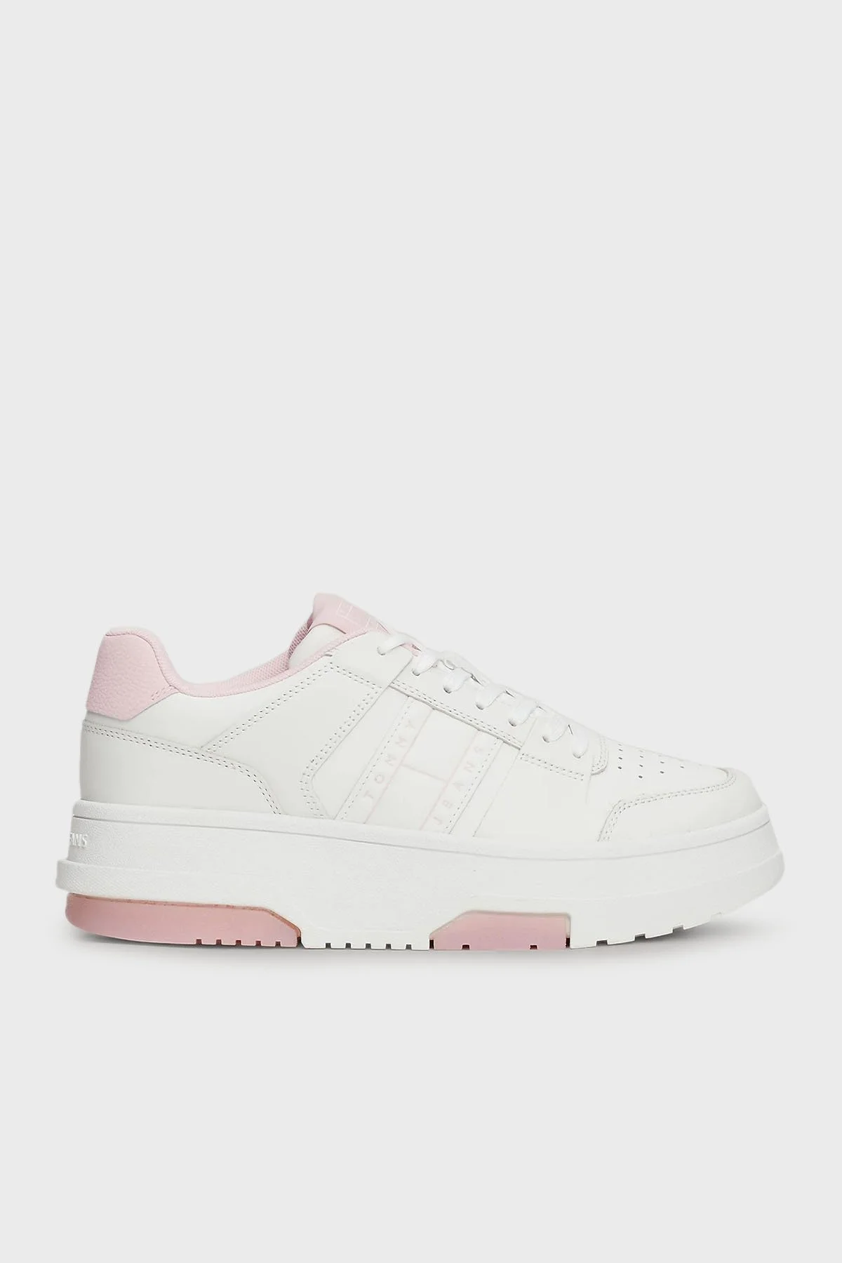 Tommy Hilfiger Deri Sneaker Bayan Ayakkabı EN0EN02592 TH2 PEMBE - 1