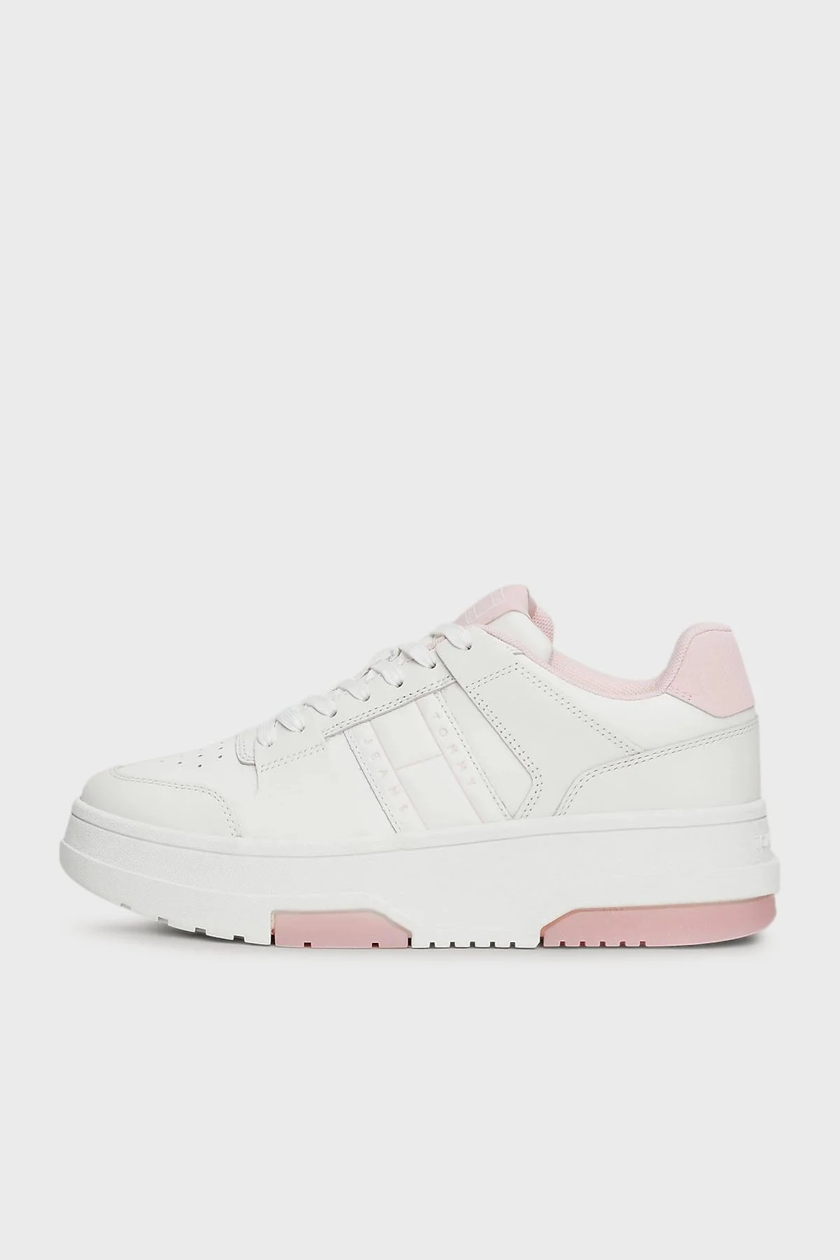 Tommy Hilfiger Deri Sneaker Bayan Ayakkabı EN0EN02592 TH2 PEMBE - 3