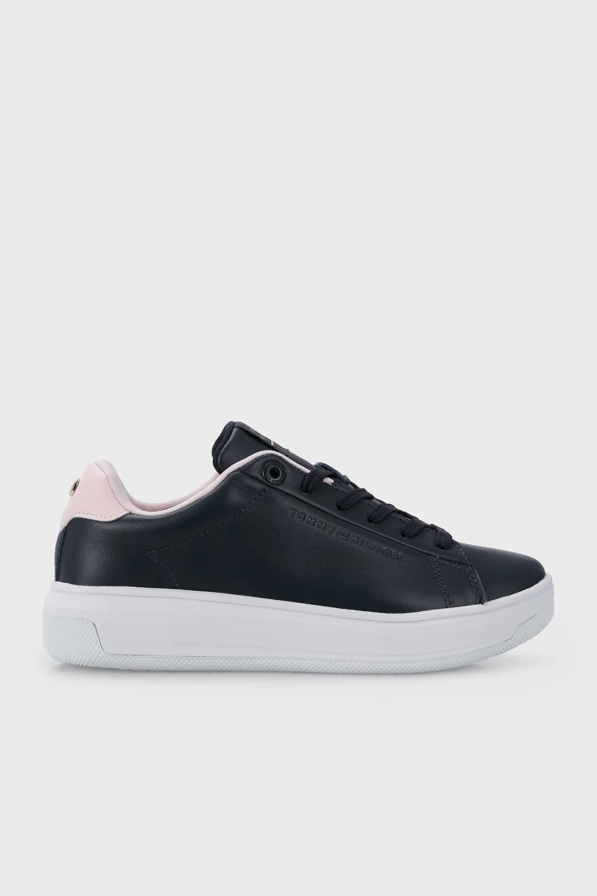 Tommy Hilfiger Deri Sneaker Bayan Ayakkabı FW0FW06351 DW5 LACİVERT - 1
