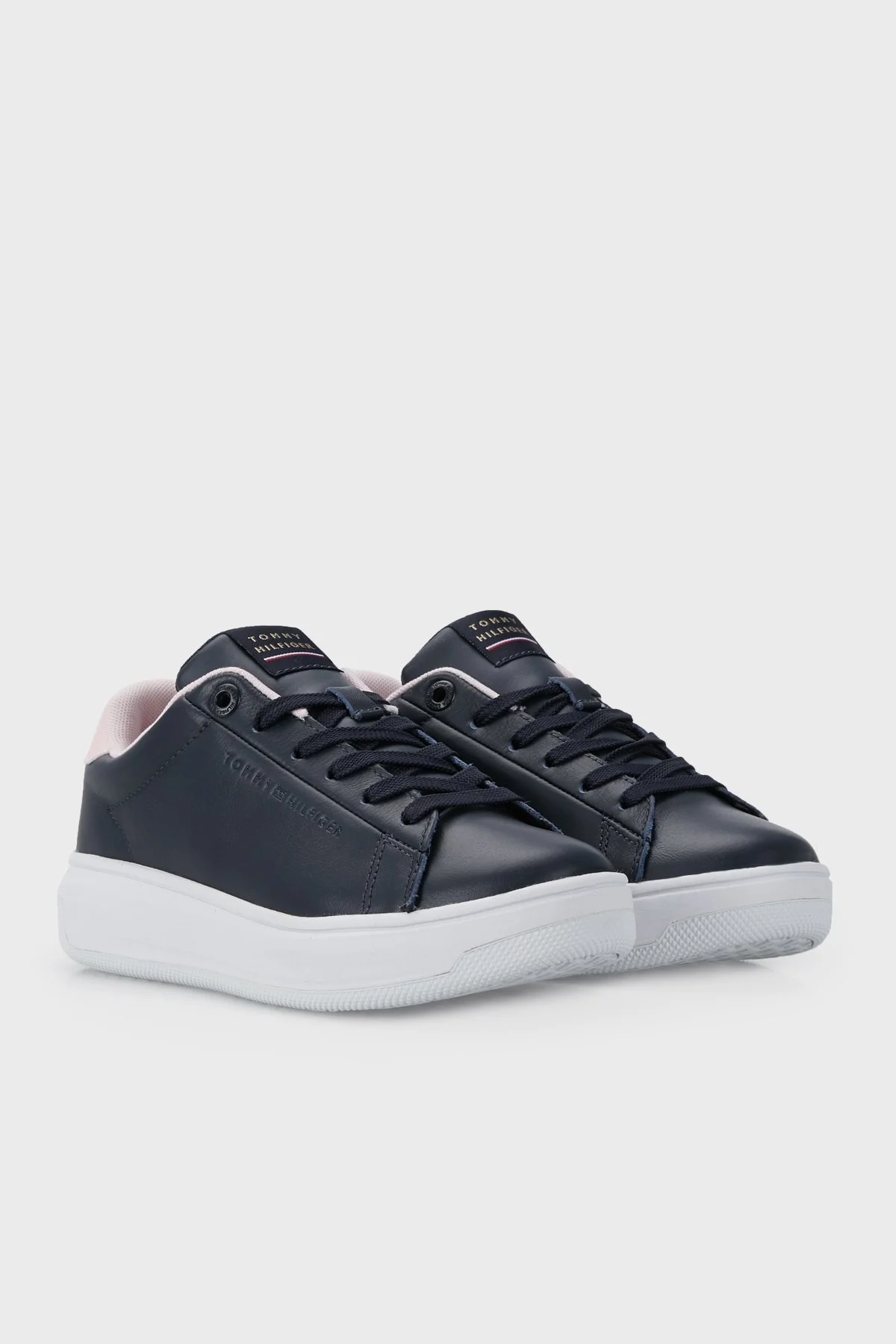 Tommy Hilfiger Deri Sneaker Bayan Ayakkabı FW0FW06351 DW5 LACİVERT - 3