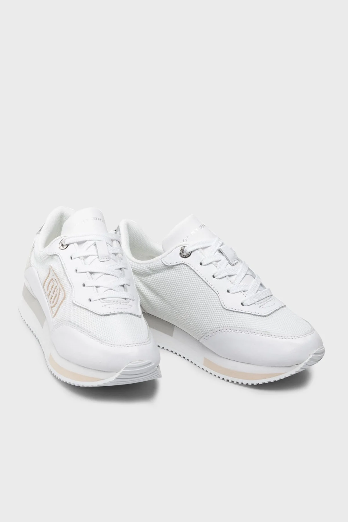 Tommy Hilfiger Deri Sneaker Bayan Ayakkabı FW0FW06459 YBR BEYAZ - 2