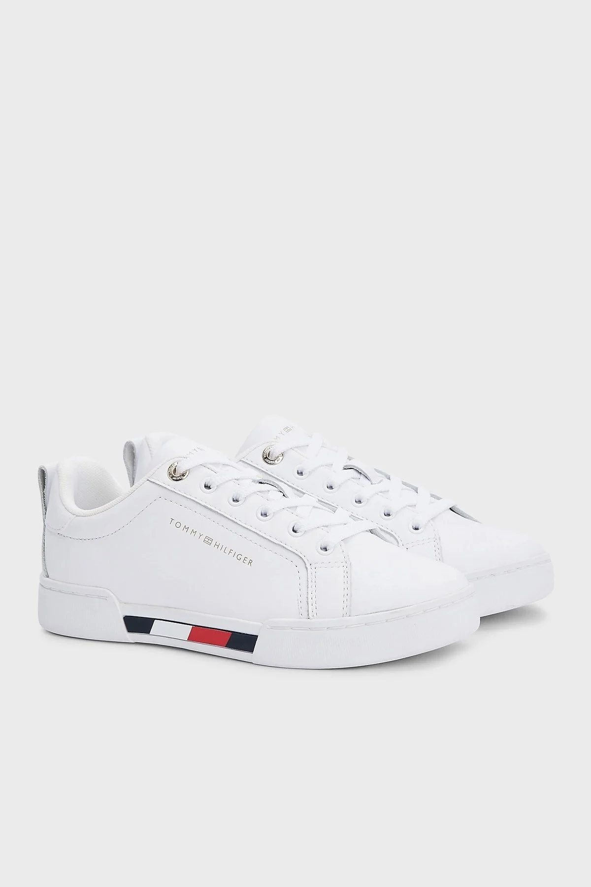 Tommy Hilfiger Deri Sneaker Bayan Ayakkabı FW0FW06729 YBR BEYAZ - 2