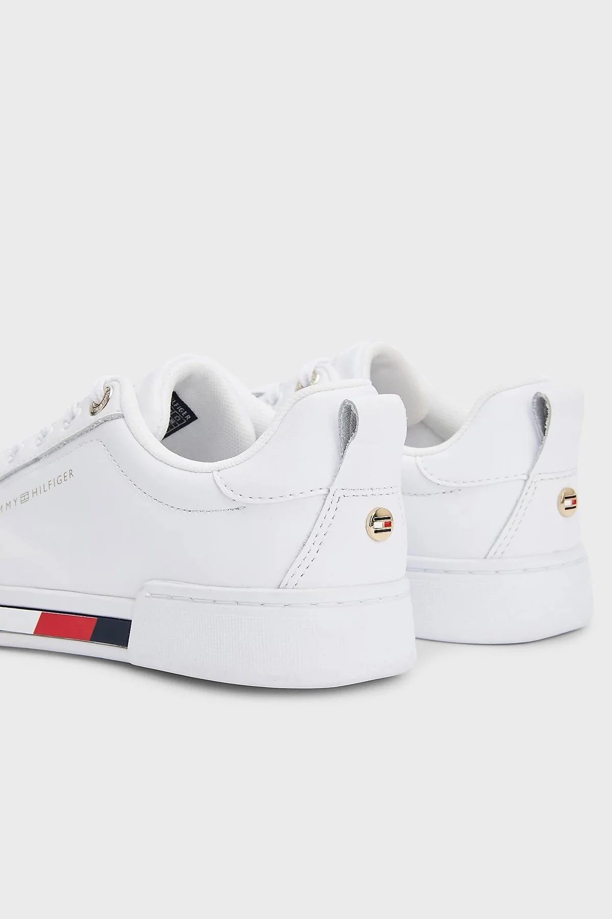 Tommy Hilfiger Deri Sneaker Bayan Ayakkabı FW0FW06729 YBR BEYAZ - 4
