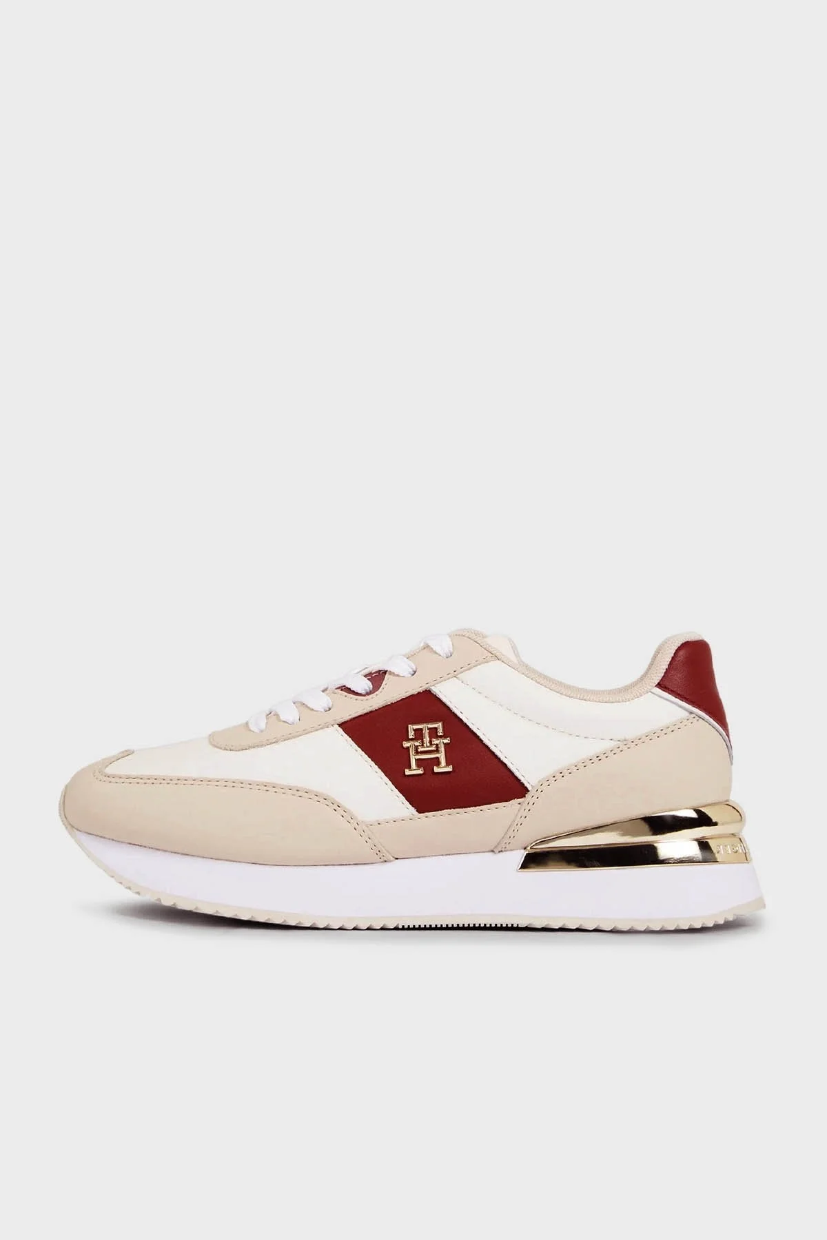 Tommy Hilfiger Deri Sneaker Bayan Ayakkabı FW0FW07306 YBH BEYAZ - 4