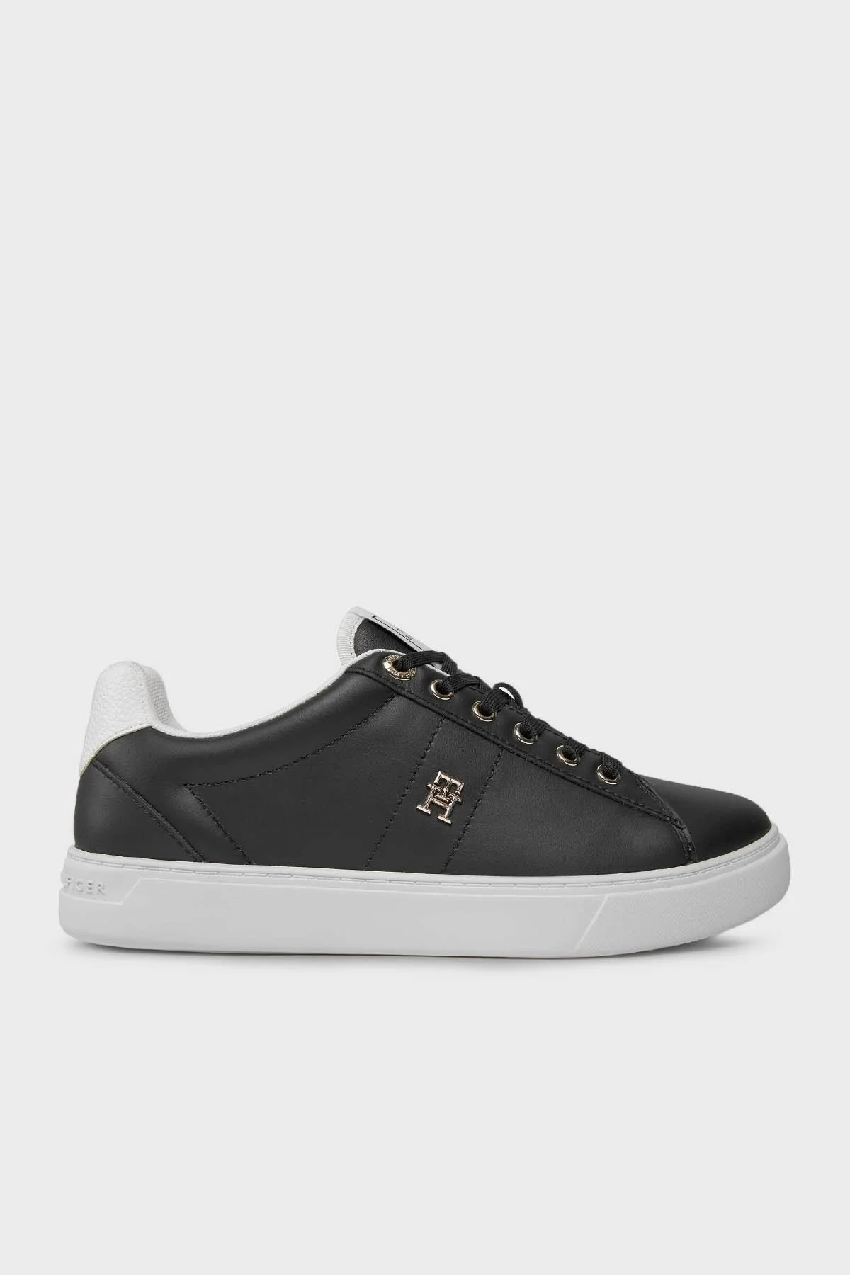 Tommy Hilfiger Deri Sneaker Bayan Ayakkabı FW0FW07685 BDS SİYAH - 1