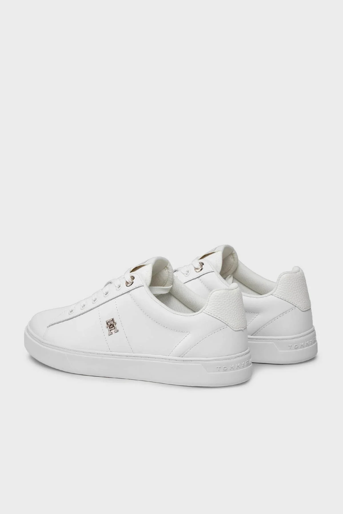 Tommy Hilfiger Deri Sneaker Bayan Ayakkabı FW0FW07685 YBS BEYAZ - 4
