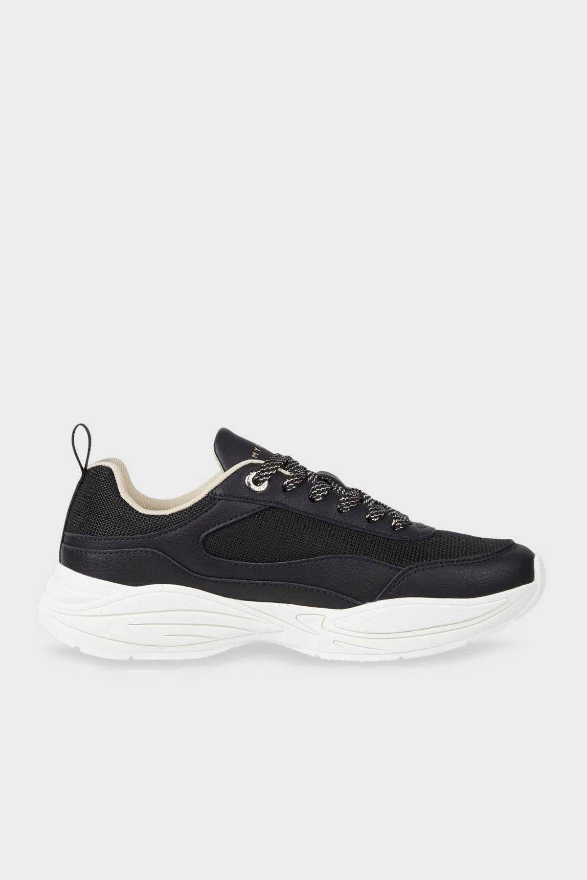 Tommy Hilfiger Deri Sneaker Bayan Ayakkabı FW0FW07708 BDS SİYAH - 1