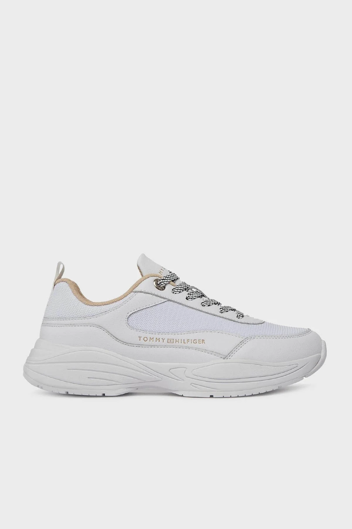 Tommy Hilfiger Deri Sneaker Bayan Ayakkabı FW0FW07708 YBS BEYAZ - 1