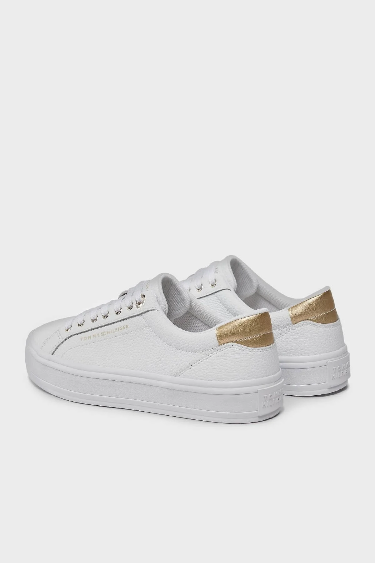 Tommy Hilfiger Deri Sneaker Bayan Ayakkabı FW0FW07778 YBS BEYAZ - 3