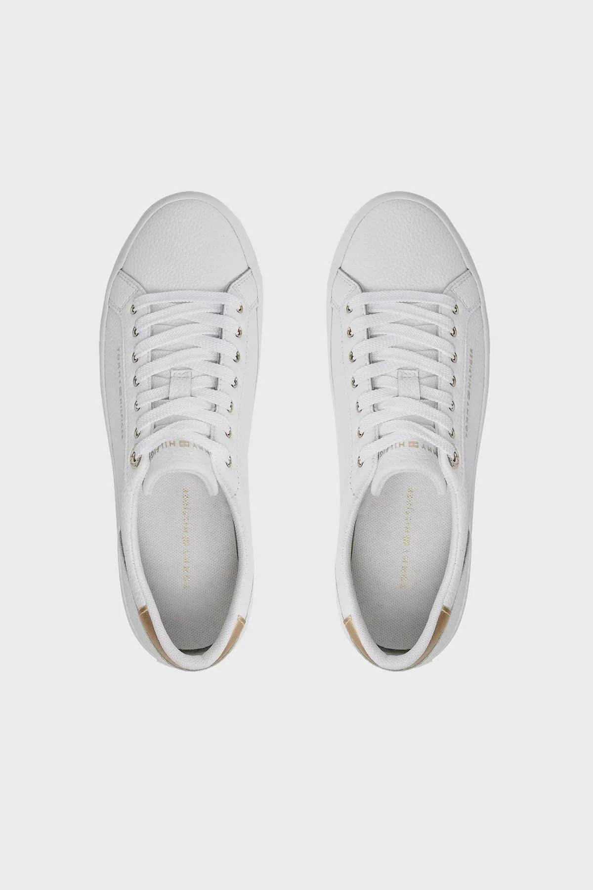 Tommy Hilfiger Deri Sneaker Bayan Ayakkabı FW0FW07778 YBS BEYAZ - 5