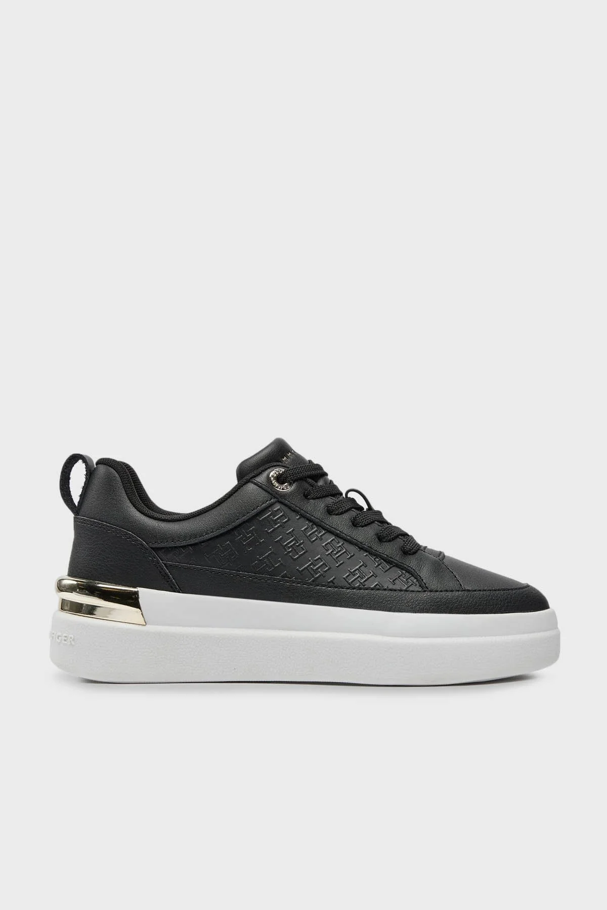 Tommy Hilfiger Deri Sneaker Bayan Ayakkabı FW0FW07808 BDS SİYAH - 1